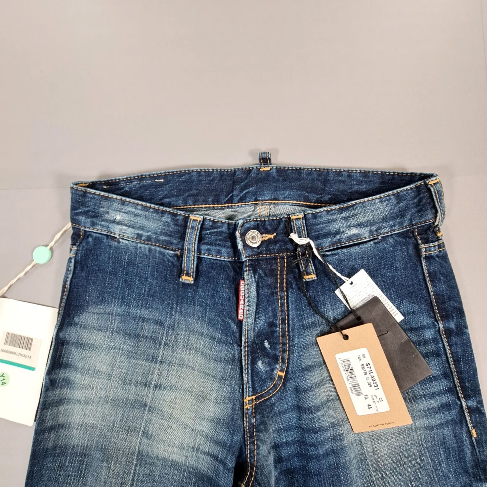 Dsquared2 Dsquared2 Jeans Blue W30 L31 44 Regular Fit Denim 5-Pocket Button Fly Made In Italy Mens Straight Leg Vintage No Size US 44 / EU 60 - 2 Thumbnail
