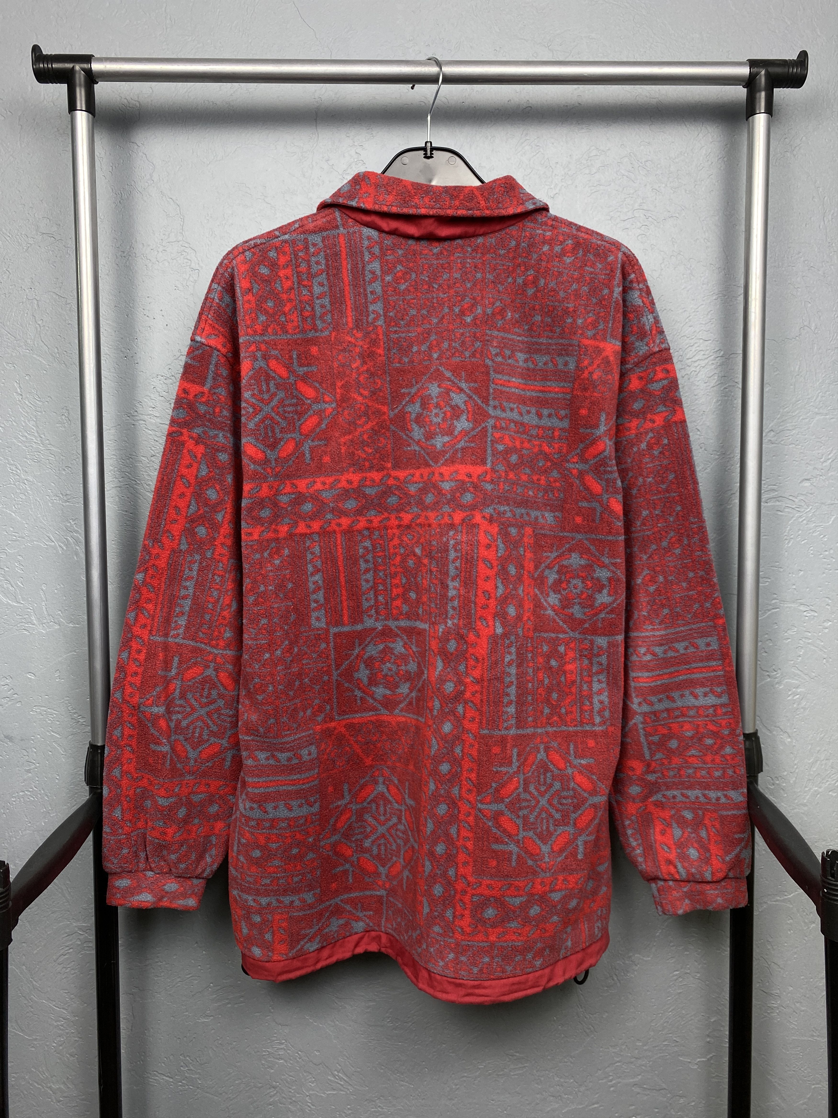 Vintage Salewa 90s Vintage Aztec Fleece Anorak Jacket Size US L / EU 52-54 / 3 - 8 Thumbnail