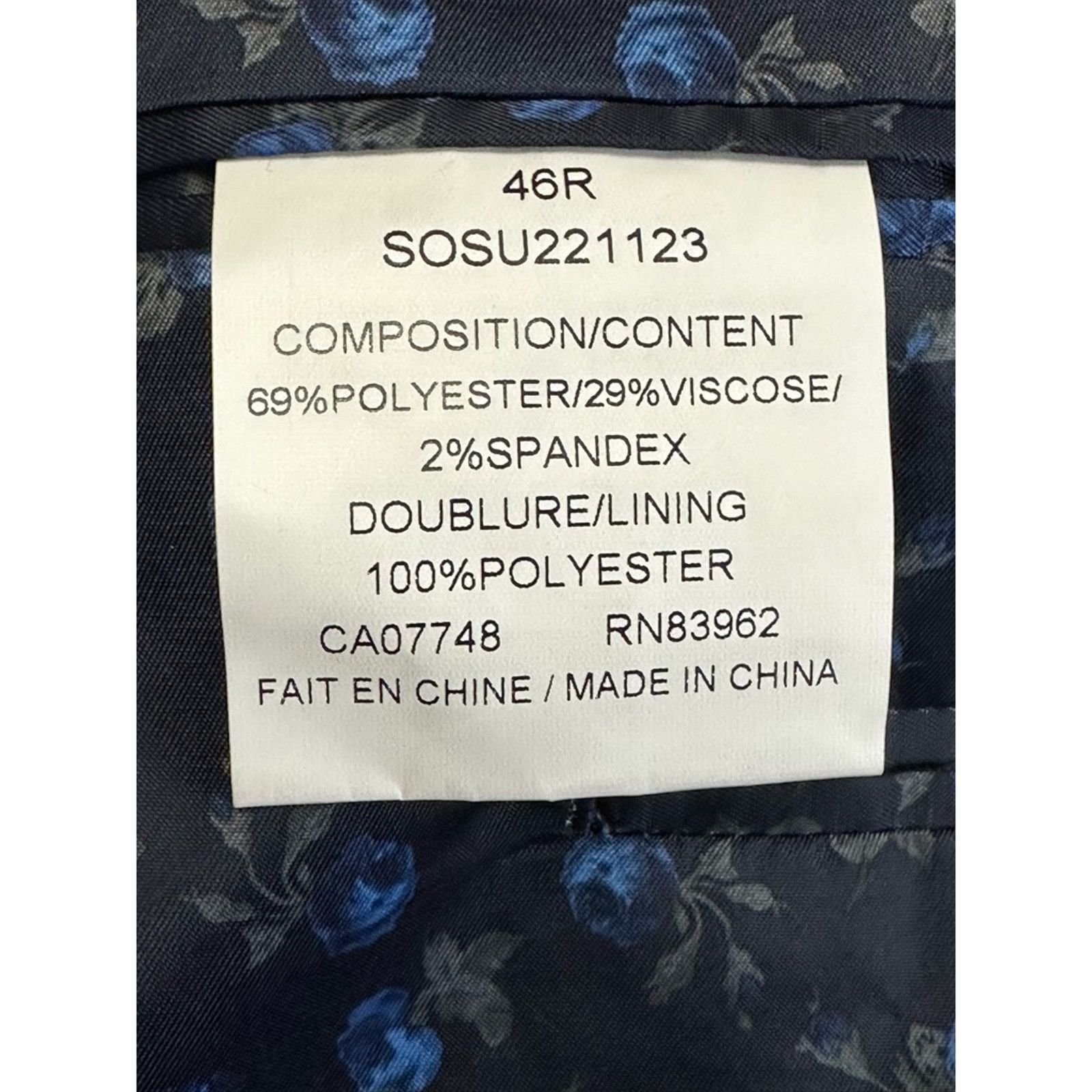 Other Soul Of London Stripe Two-Button Blazer Blue Men’s 46R NWOT Size 46R - 9 Thumbnail