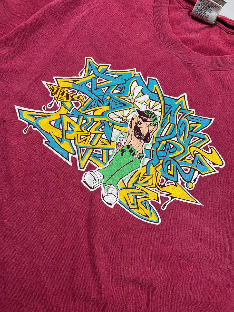 Vintage Vintage END RACISM Graphic T-Shirt Graffiti Artwork 90S Size US XL / EU 56 / 4 - 5 Thumbnail