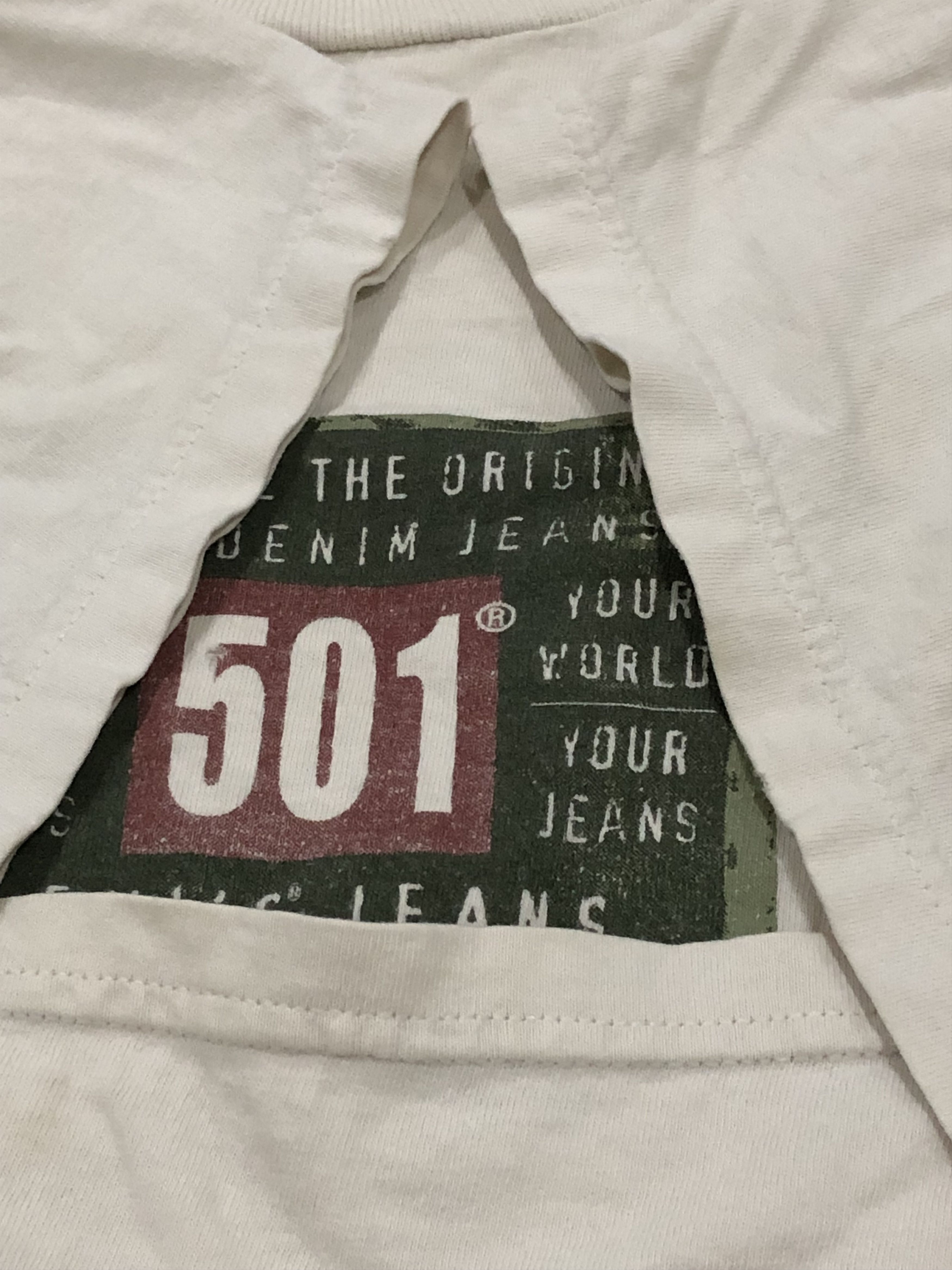 Levi's Vintage Clothing × Vintage Vintage 90s Levi’s 501 Made In Usa Tshirt Size US XL / EU 56 / 4 - 6 Thumbnail