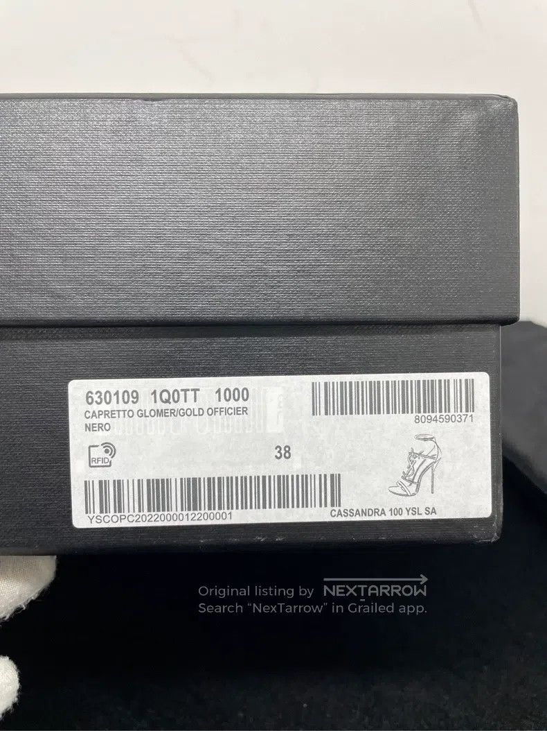 Saint Laurent Paris Saint Laurent Paris Black Patent Leather Metal i Size US 7.5 / IT 37.5 - 6 Thumbnail