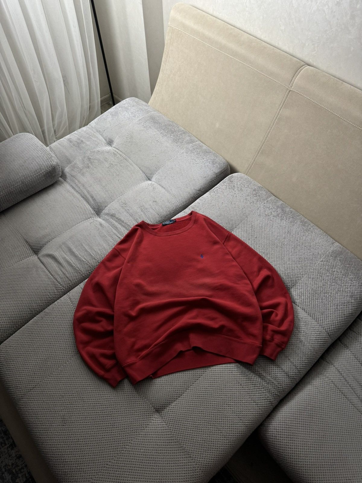 Polo Ralph Lauren × Ralph Lauren × Vintage Polo Ralph Lauren Vintage Red Sweatshirt Size US XL / EU 56 / 4 - 3 Thumbnail