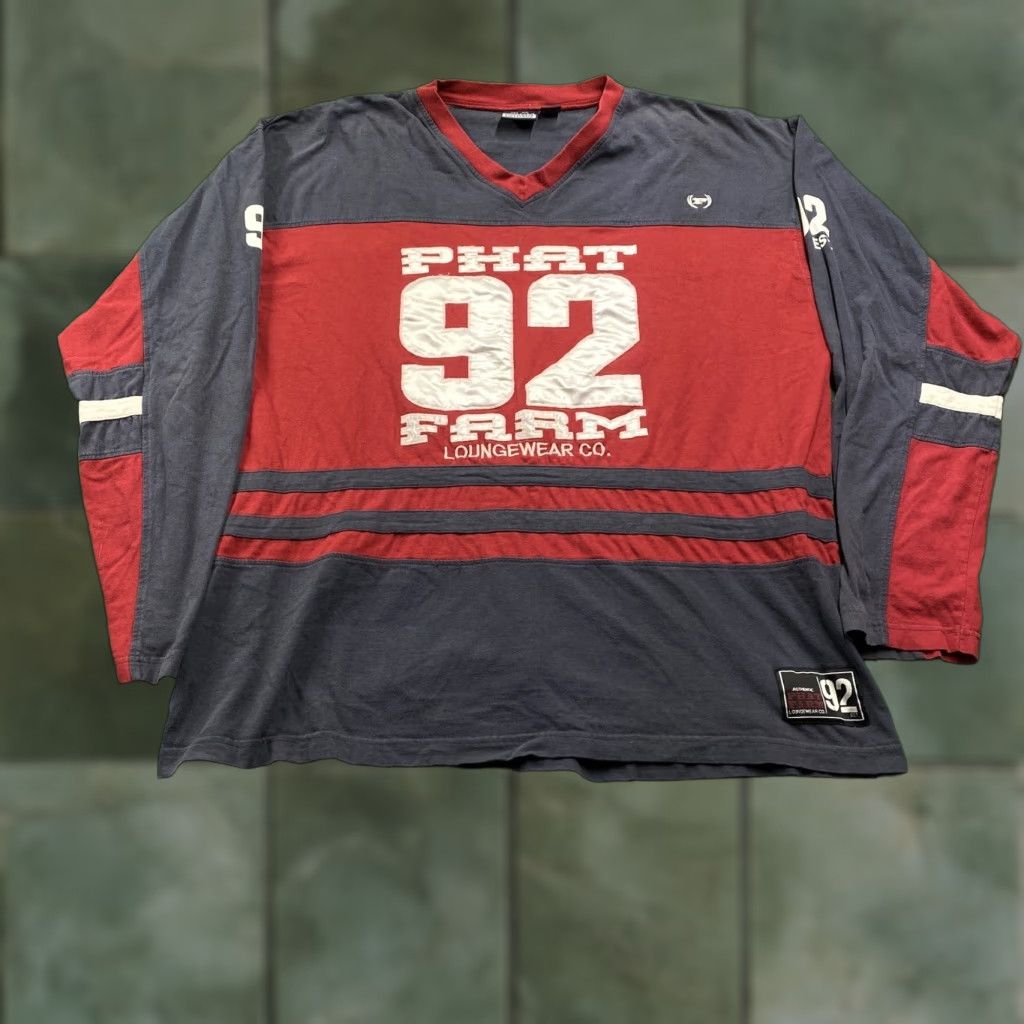 Phat Farm VINTAGE Phat Farm Shirt Mens L Blue 90S Y2K Baggy Grunge Emo Punk Long Sleeve Size US L / EU 52-54 / 3 - 1 Thumbnail