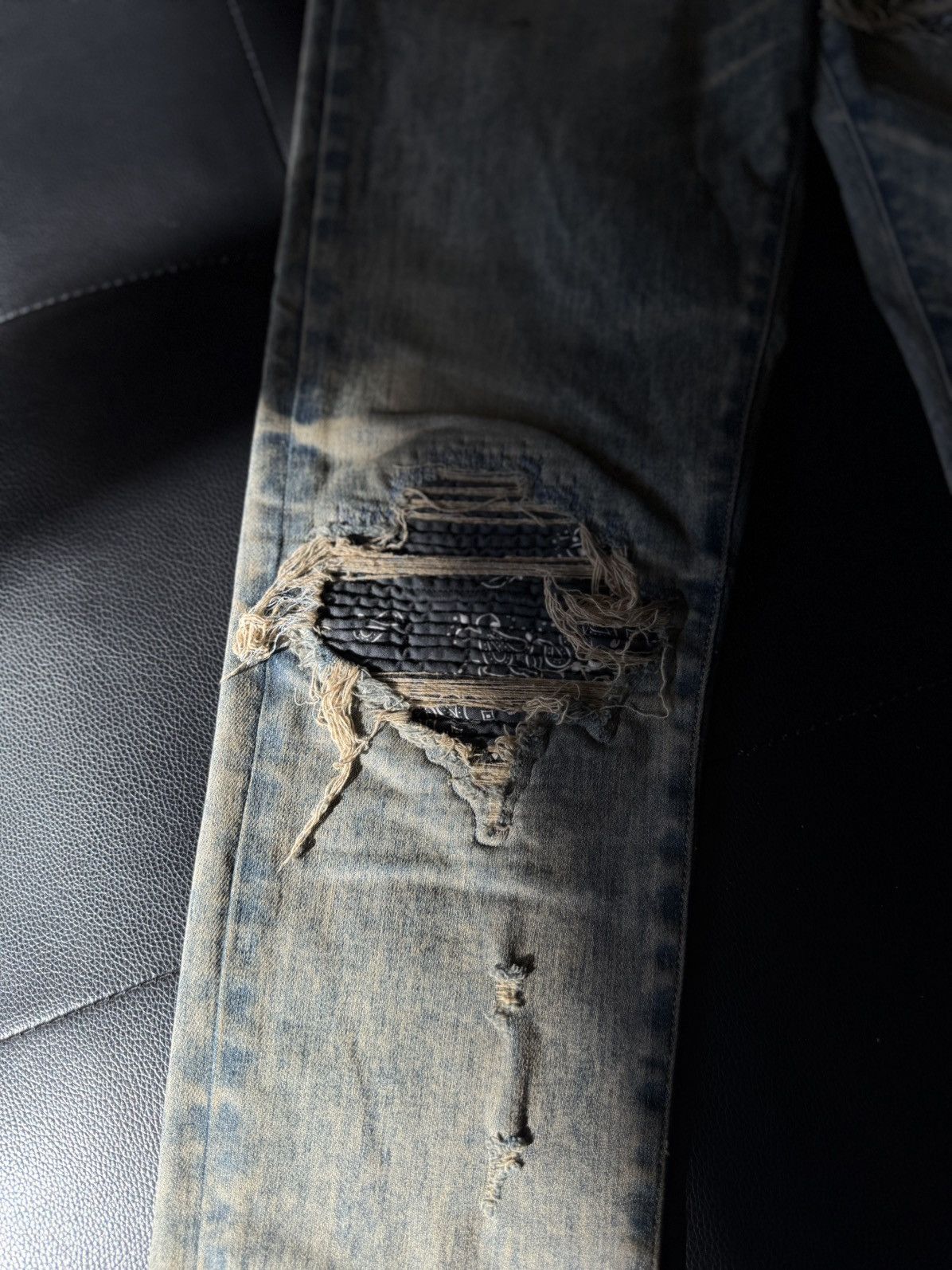 Amiri Amiri Blue Jeans Blue Bandanna Patch Size 30 Flawless 🧼 Size US 30 / EU 46 - 3 Thumbnail