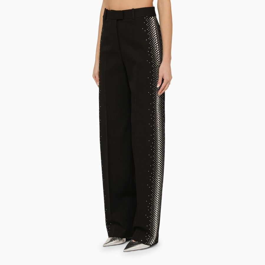 The Attico o1d2blof1024 Wool Jagger Trouser With Thermostrass in Black Size 28" / US 6 / IT 42 - 3 Thumbnail