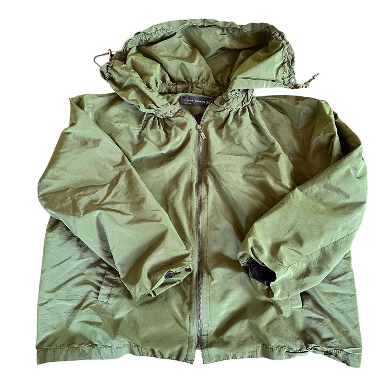Zara Zara Hunter Green Zip-Up Jacket – Size M – EUC Size M / US 6-8 / IT 42-44 - 1 Thumbnail