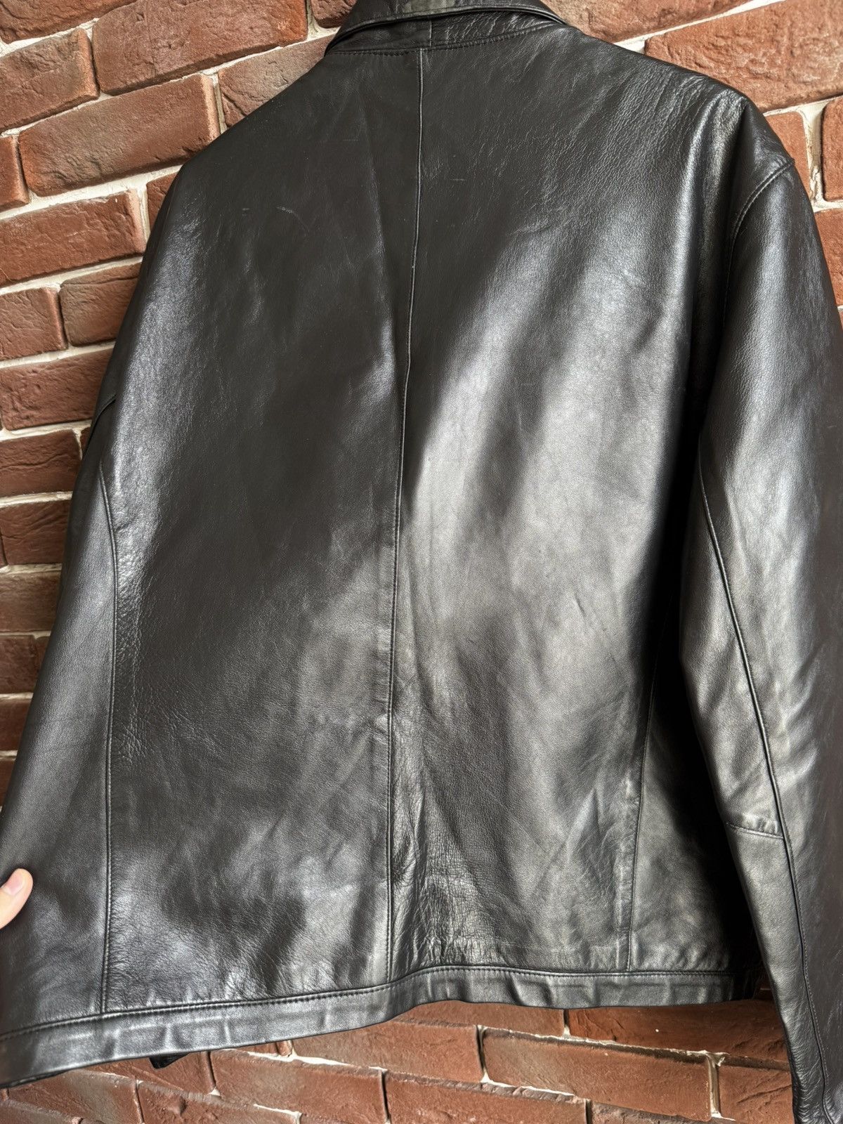 Leather Vintage Genuine Real Leather Jacket High Quality Rock Punk Size US L / EU 52-54 / 3 - 12 Thumbnail