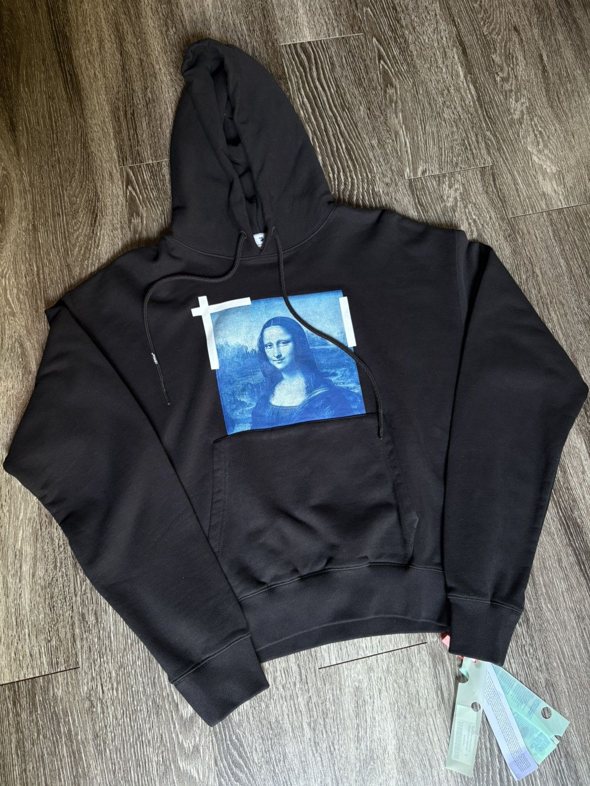 Off White Mona Lisa Oversized Hoodie Black