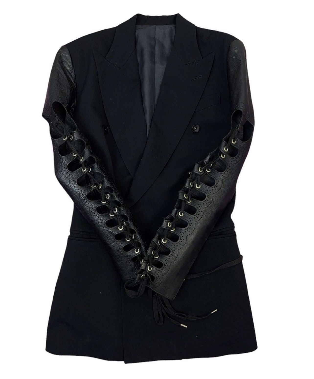 Jean Paul Gaultier 1992 Jean Paul Gaultier "EleganceCompitition" leather sleeve Size M / US 6-8 / IT 42-44 - 5 Thumbnail