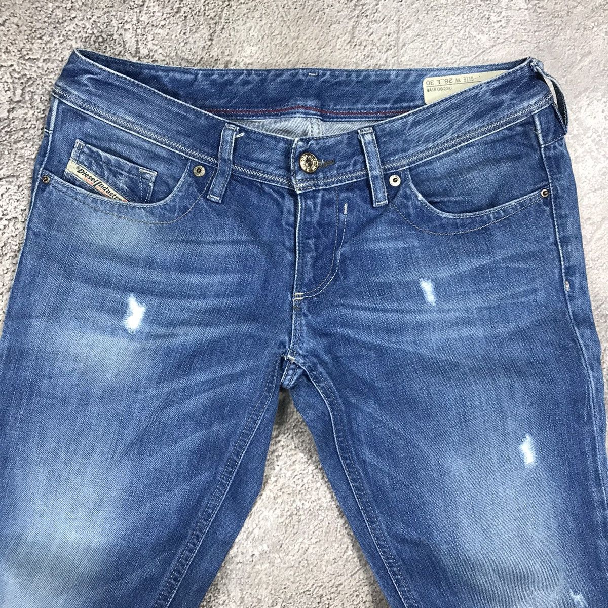 Vintage Vintage Y2K Diesel Distressed Low Rise Baggy Jeans W26 Rave Size US 26 / EU 42 - 3 Thumbnail