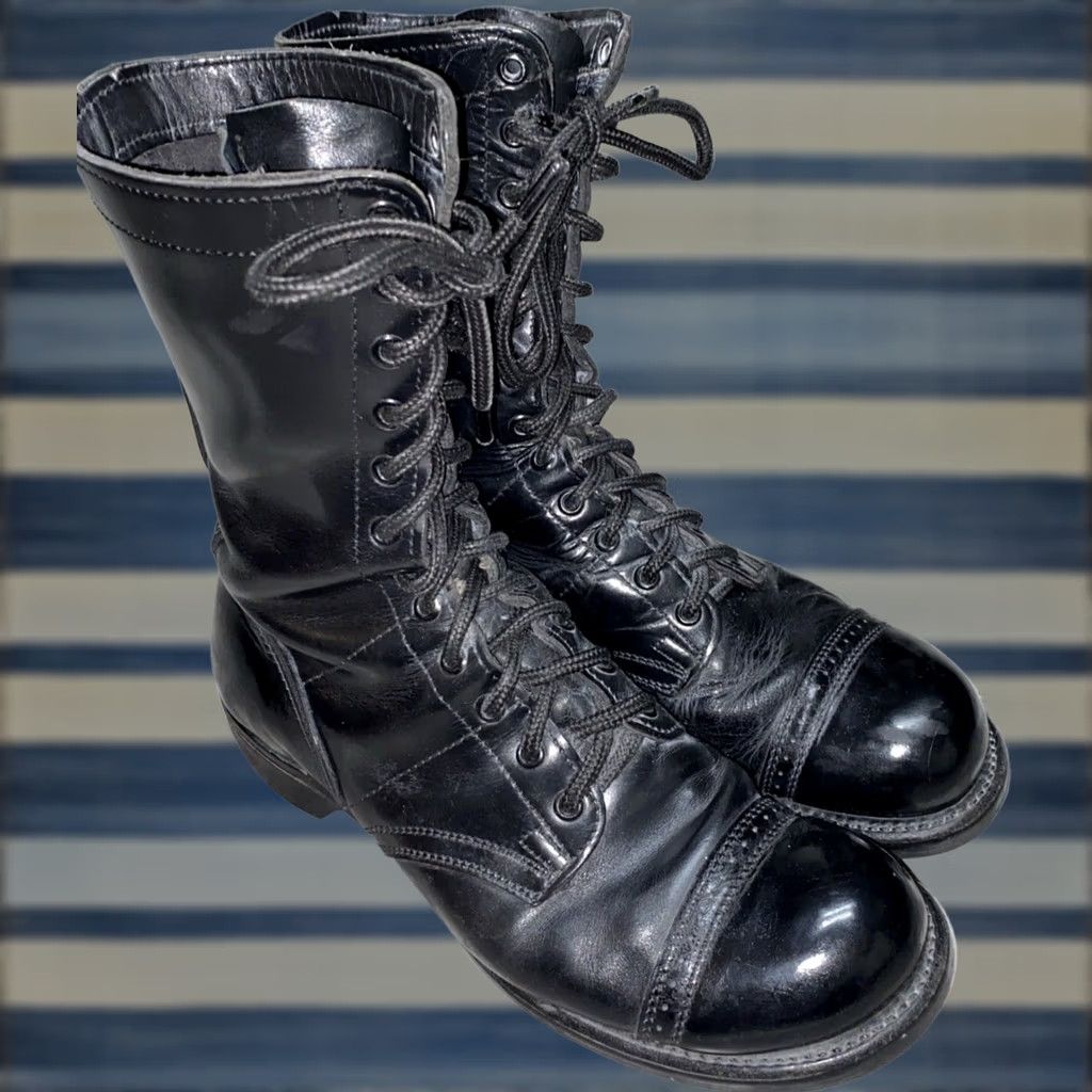 Vintage Corcoran Combats Boots Mens Size 9 Black Leather Vibram Made In USA Corcoran Combat Boots for Men for Sale | Shop New & Used  main image 4