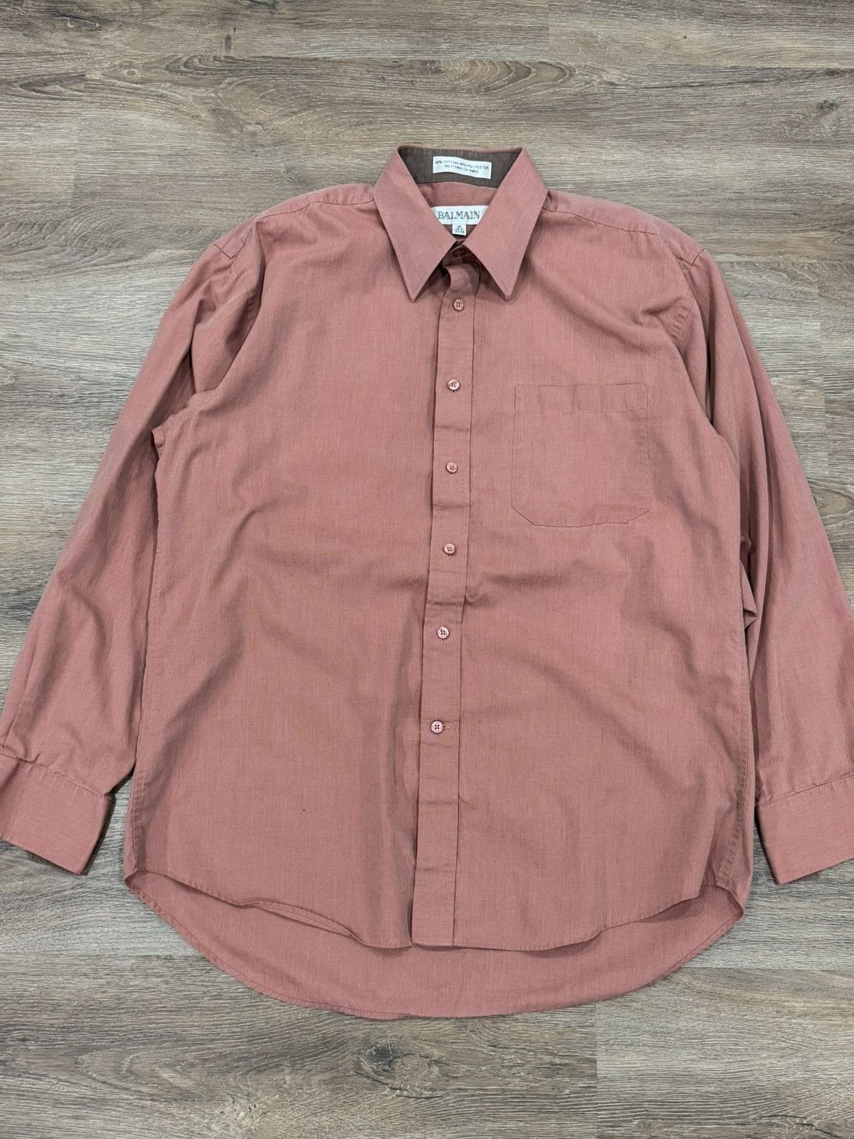 Balmain Balmain Paris Button Up Shirt – Dusty Rose Size US M / EU 48-50 / 2 - 6 Thumbnail