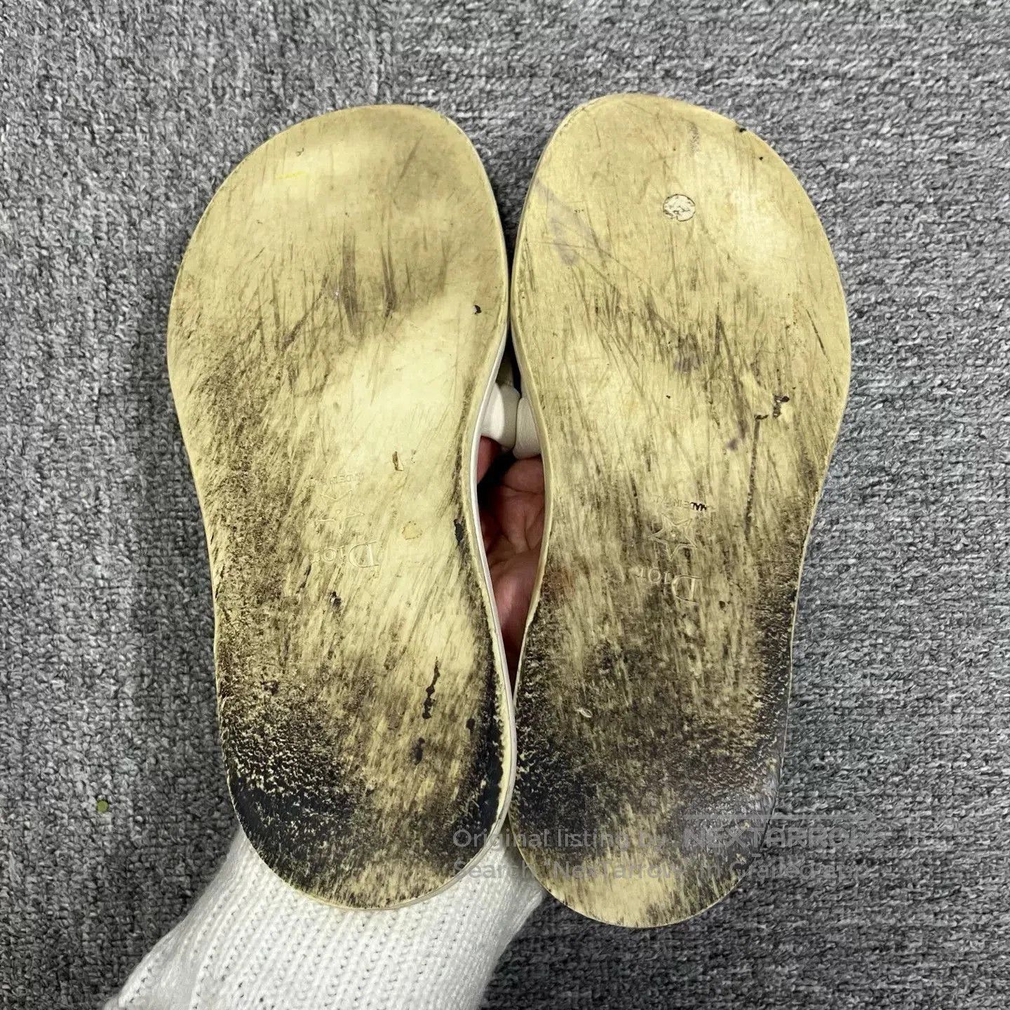 Dior Dior White Logo Flat Slides. Size US 5 / IT 35 - 4 Thumbnail