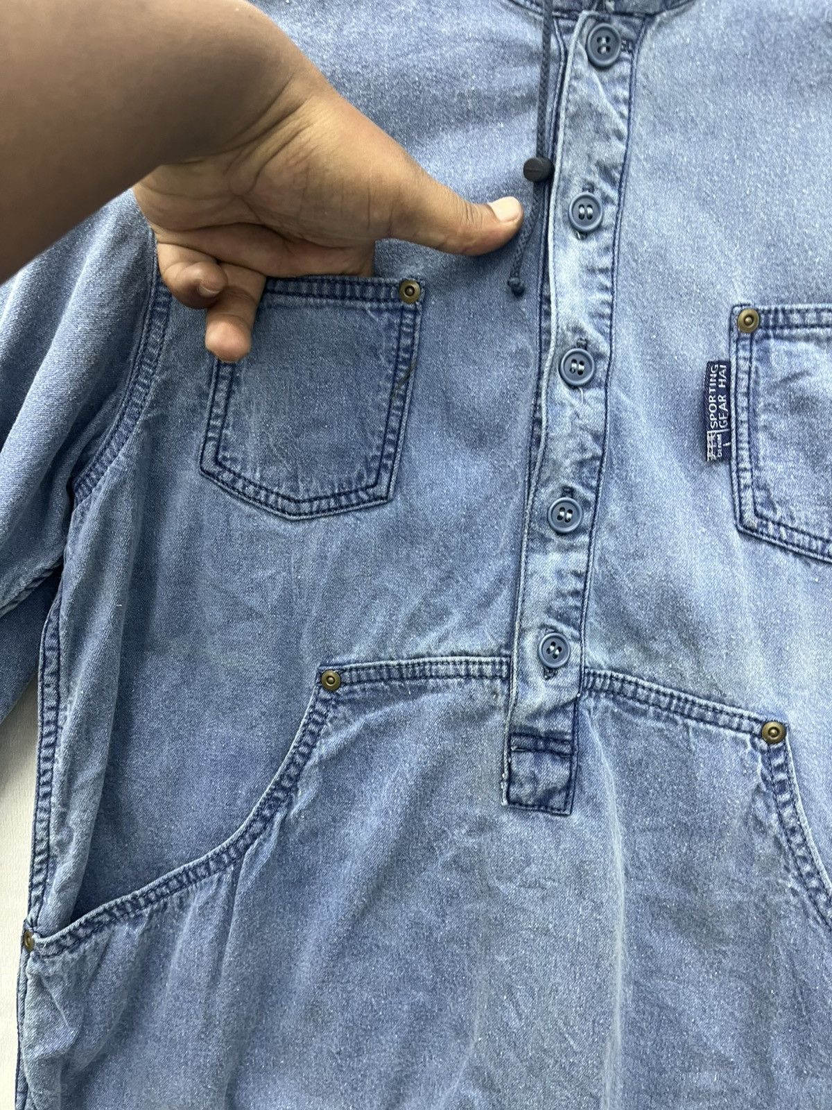 Hai Sporting Gear VTG HAI SPORTING GEAR ANORAK DENIM JACKET Size M / US 6-8 / IT 42-44 - 4 Thumbnail
