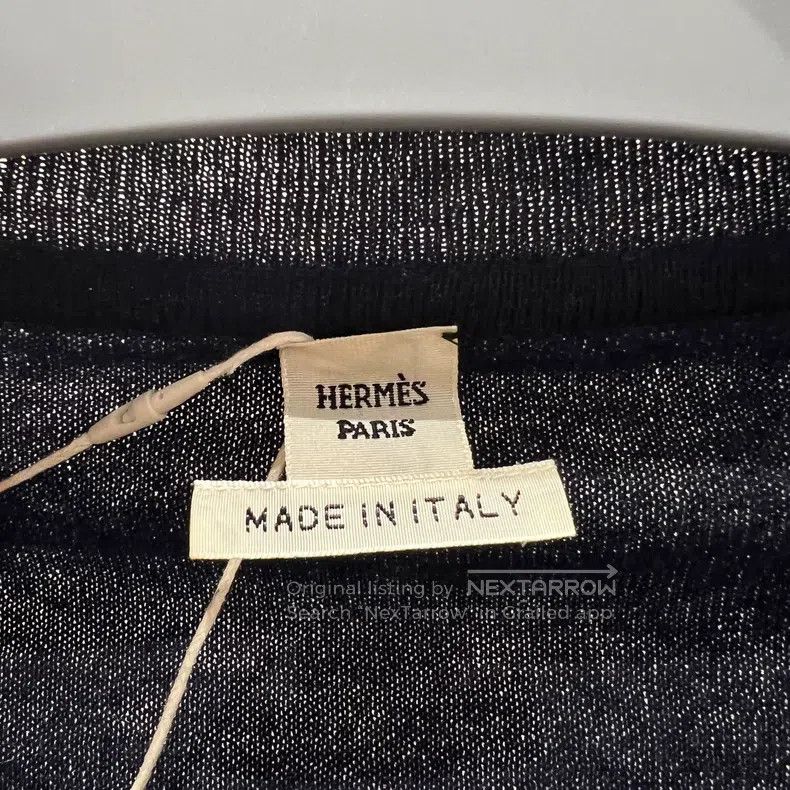 Hermes Hermes H Letter Embroidered Tie Waist Knitted Short Sleeve Size XXS / US 00 / IT 34 - 3 Thumbnail