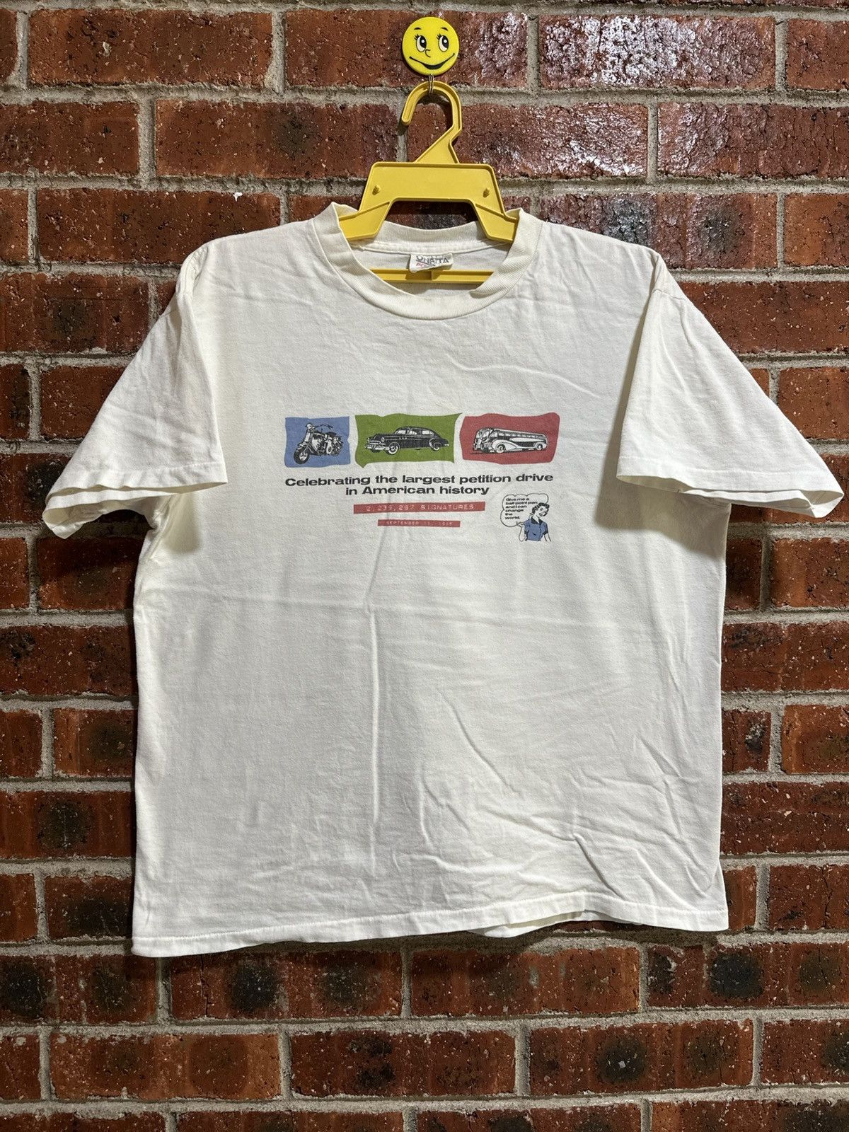 Sears × Vintage Vintage American History Oneita Faded Tee Size US L / EU 52-54 / 3 - 1 Thumbnail