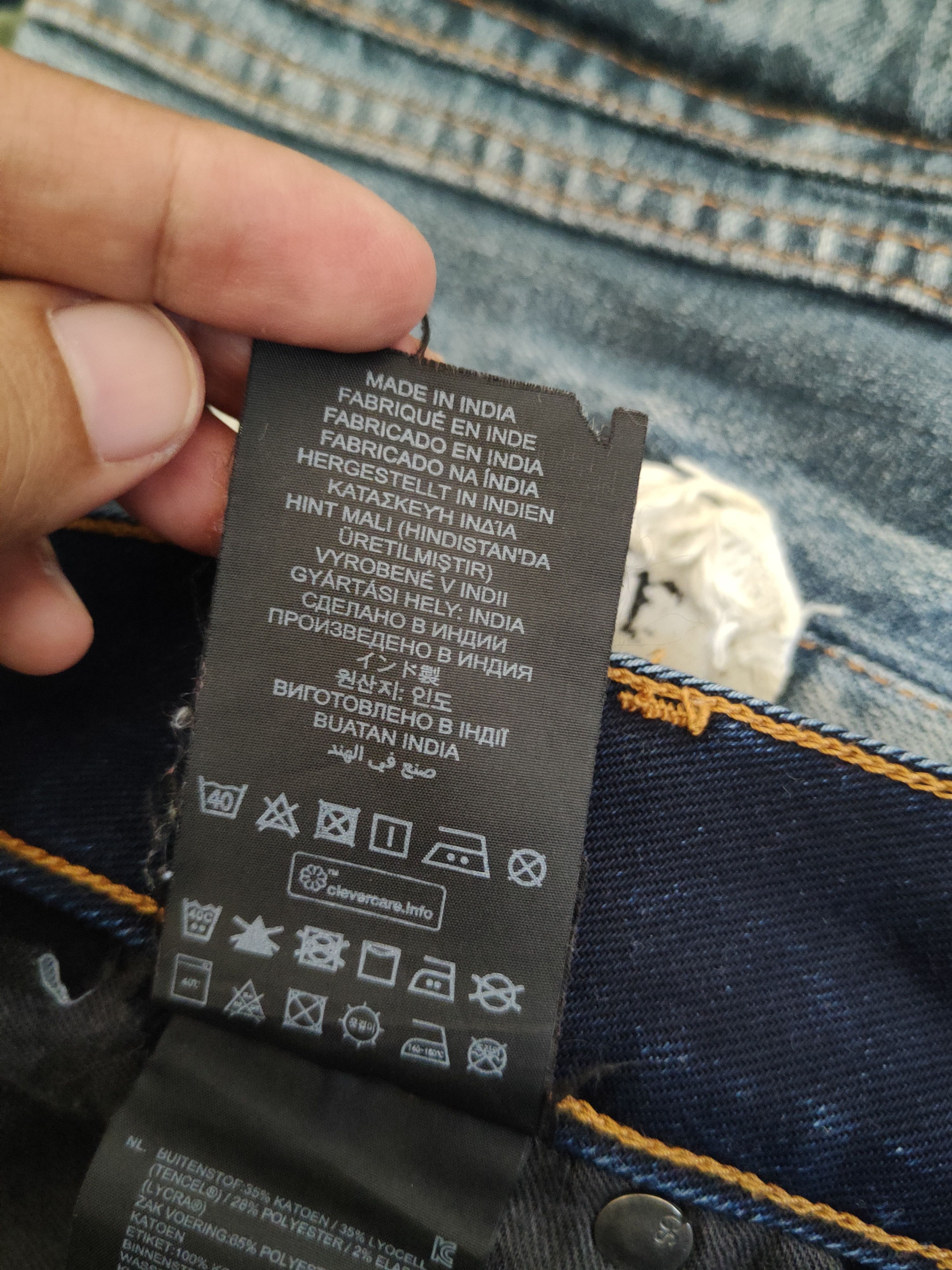 G-Star DL G-star Raw Dark Blue Distressed Ripped Jeans #S2889 Size US 33 - 17 Thumbnail