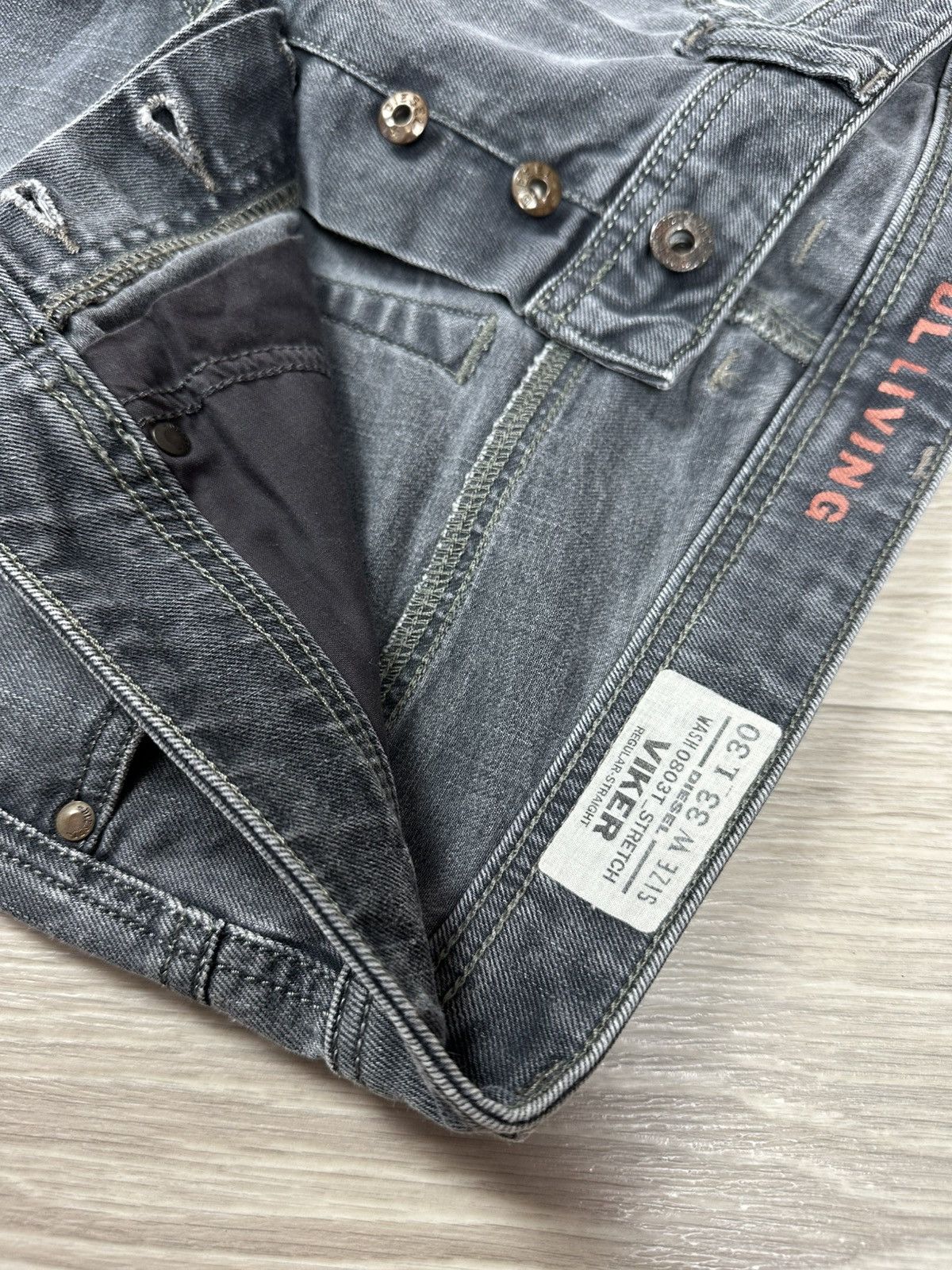 Diesel Vintage Diesel Denim Gray Jeans Size 33 Size US 33 - 8 Thumbnail