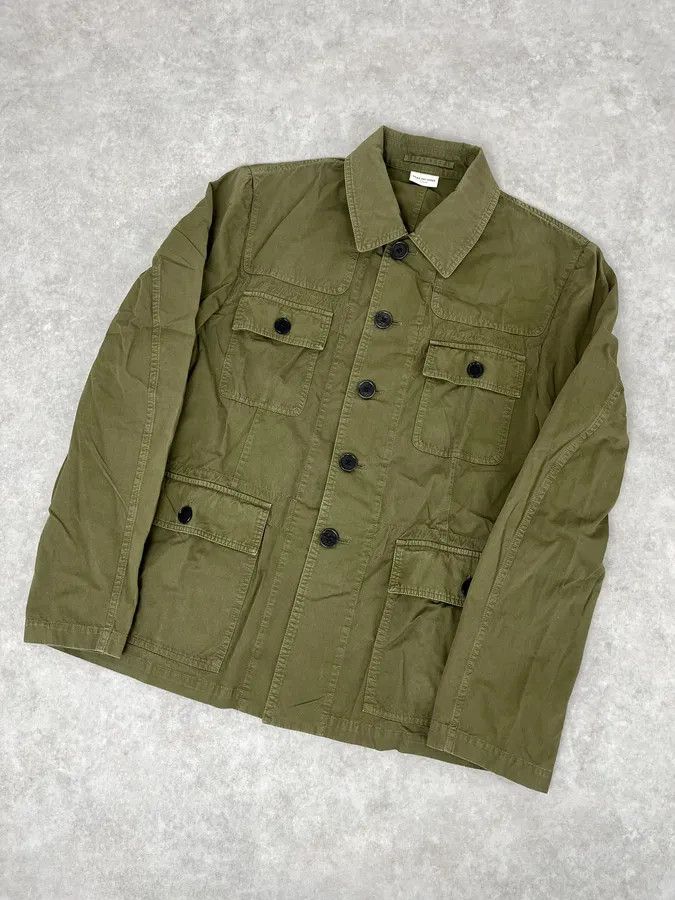 Dries Van Noten 2000s Dries Van Voten Olive Green Military Buttoned Jacket Size US M / EU 48-50 / 2 - 4 Thumbnail