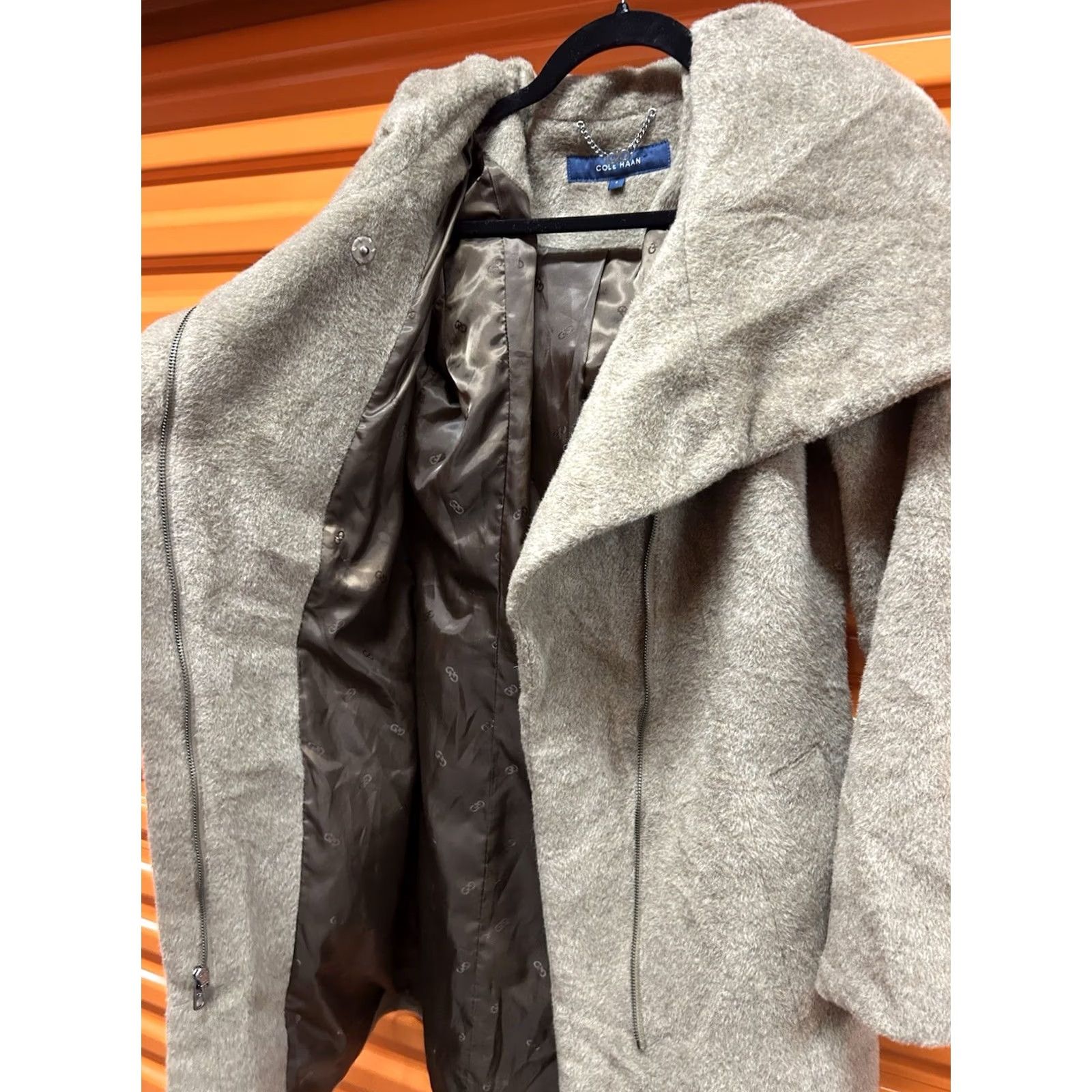 Cole Haan Cole Haan Coat Wool Blend Hooded Mid-Length Brown 4 Womens Regular Winter Fall Size S / US 4 / IT 40 - 6 Thumbnail