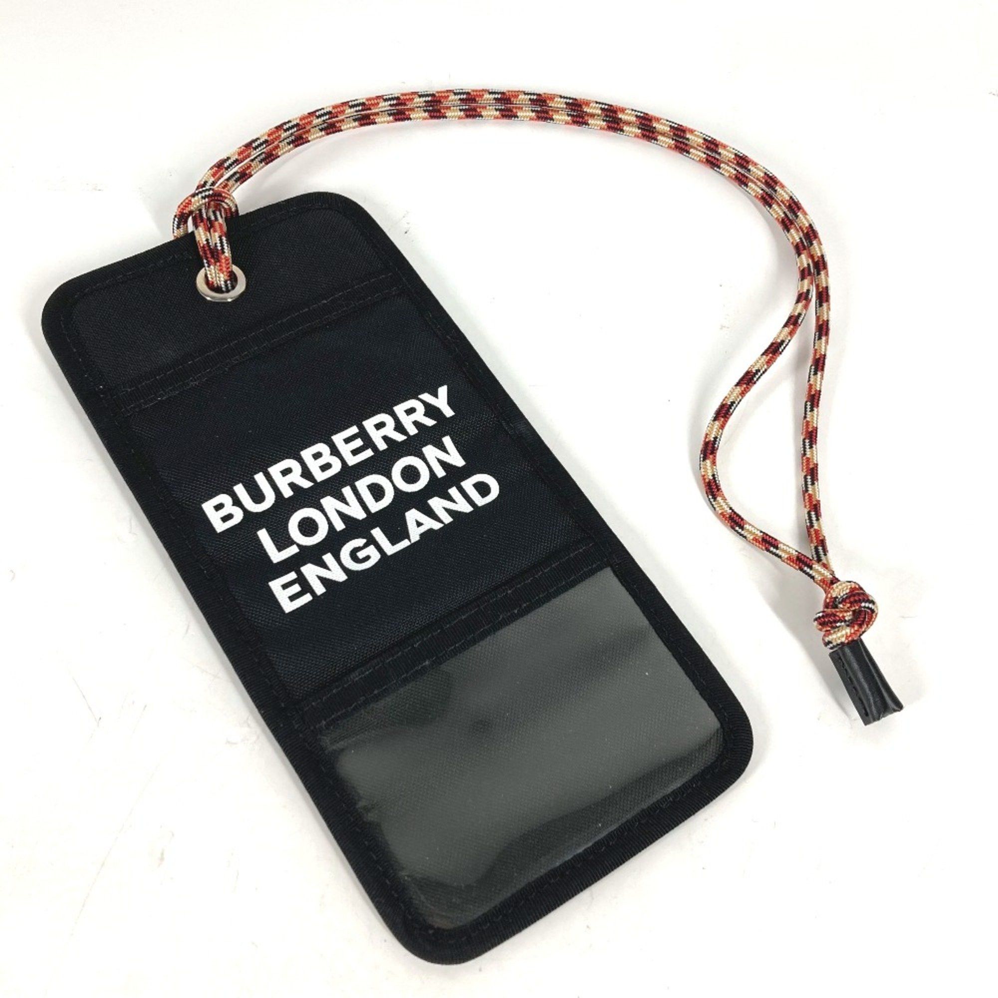 Burberry Burberry Pass case Card holder pouch with neck strap Card Case Black Size ONE SIZE - 1 Thumbnail