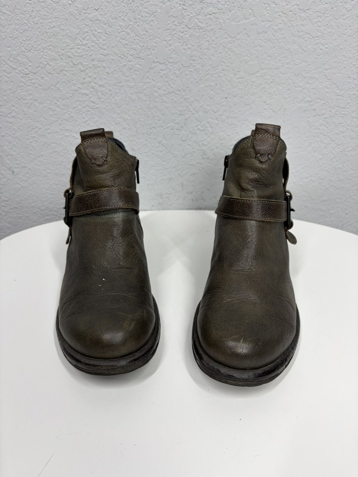 If Six Was Nine AS 98 Vibe Artisan Black Leather Side Zip Ankle Biker Boots Size US 8 / EU 41 - 11 Thumbnail