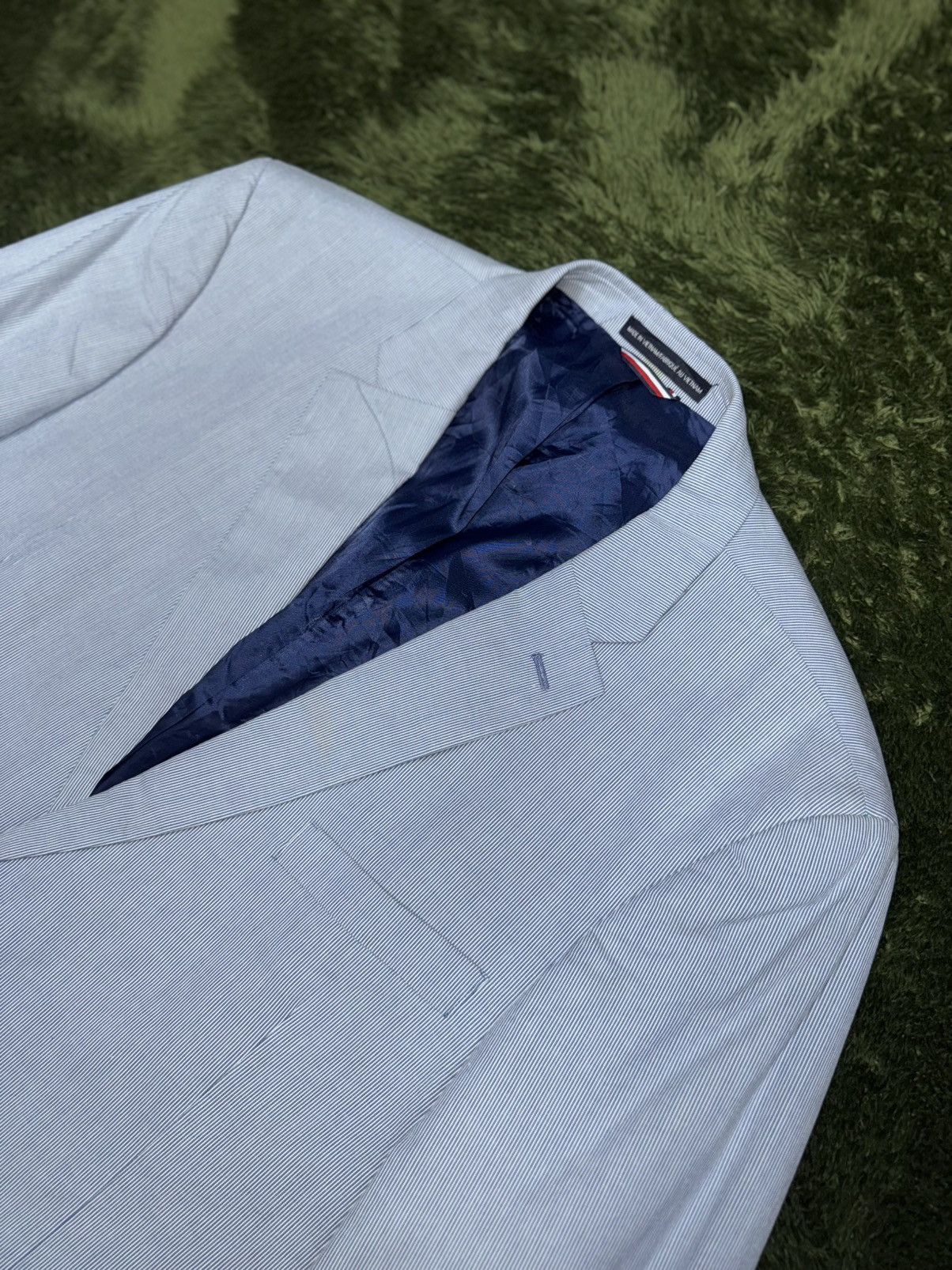 Japanese Brand × Tommy Hilfiger × Vintage [48L] tommy hilfiger texture fabric classic blazer jacket Size 48L - 2 Thumbnail