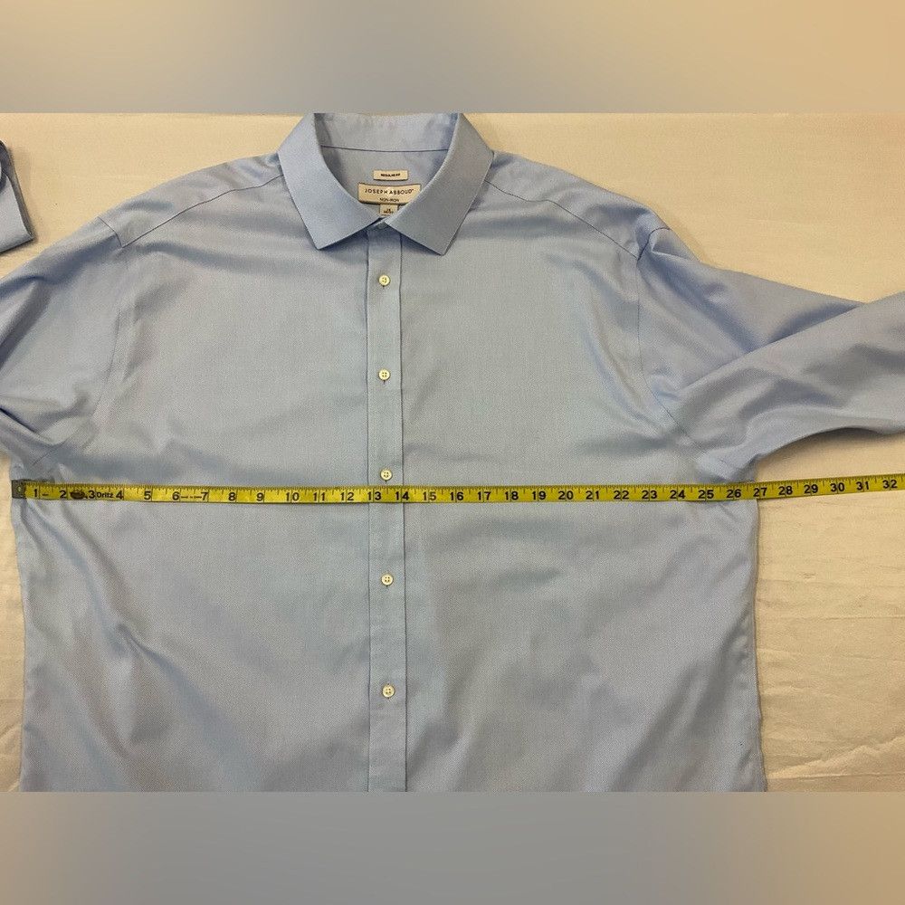 Joseph Abboud JOSEPH ABOUD Light Blue Dress Shirt Wrinkle Resistant Size US XL / EU 56 / 4 - 5 Thumbnail
