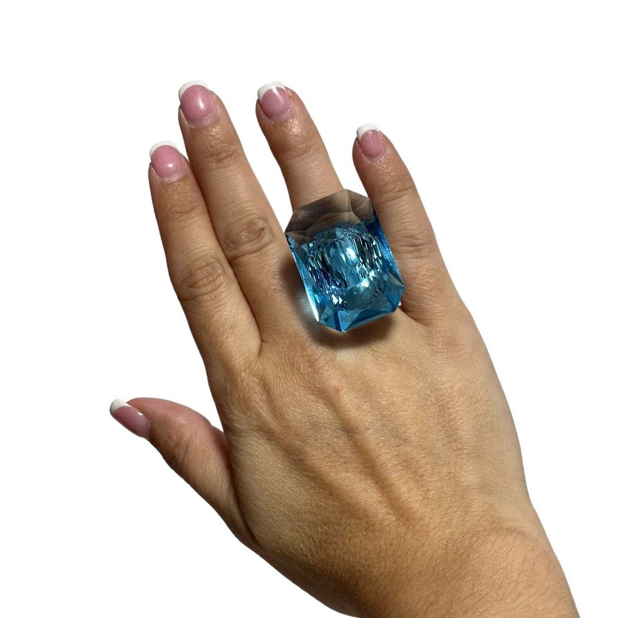 Swarovski Lucent cocktail ring Oversized crystal 7