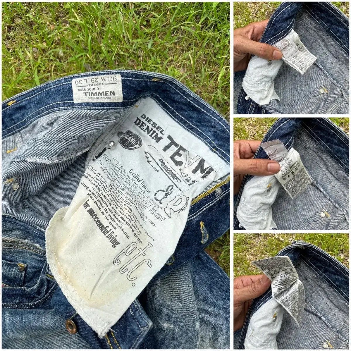 Diesel DIESEL JEANS RIPPED REGULAR STRAIGHT DENIM MUDWASH PANTS Size US 30 / EU 46 - 16 Thumbnail
