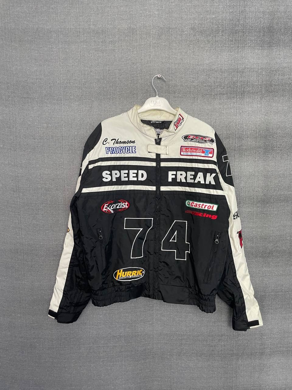 NASCAR Vintage Speed Freak # 74 Fast Lane NASCAR Racing Jacket Size US L / EU 52-54 / 3 - 1 Thumbnail