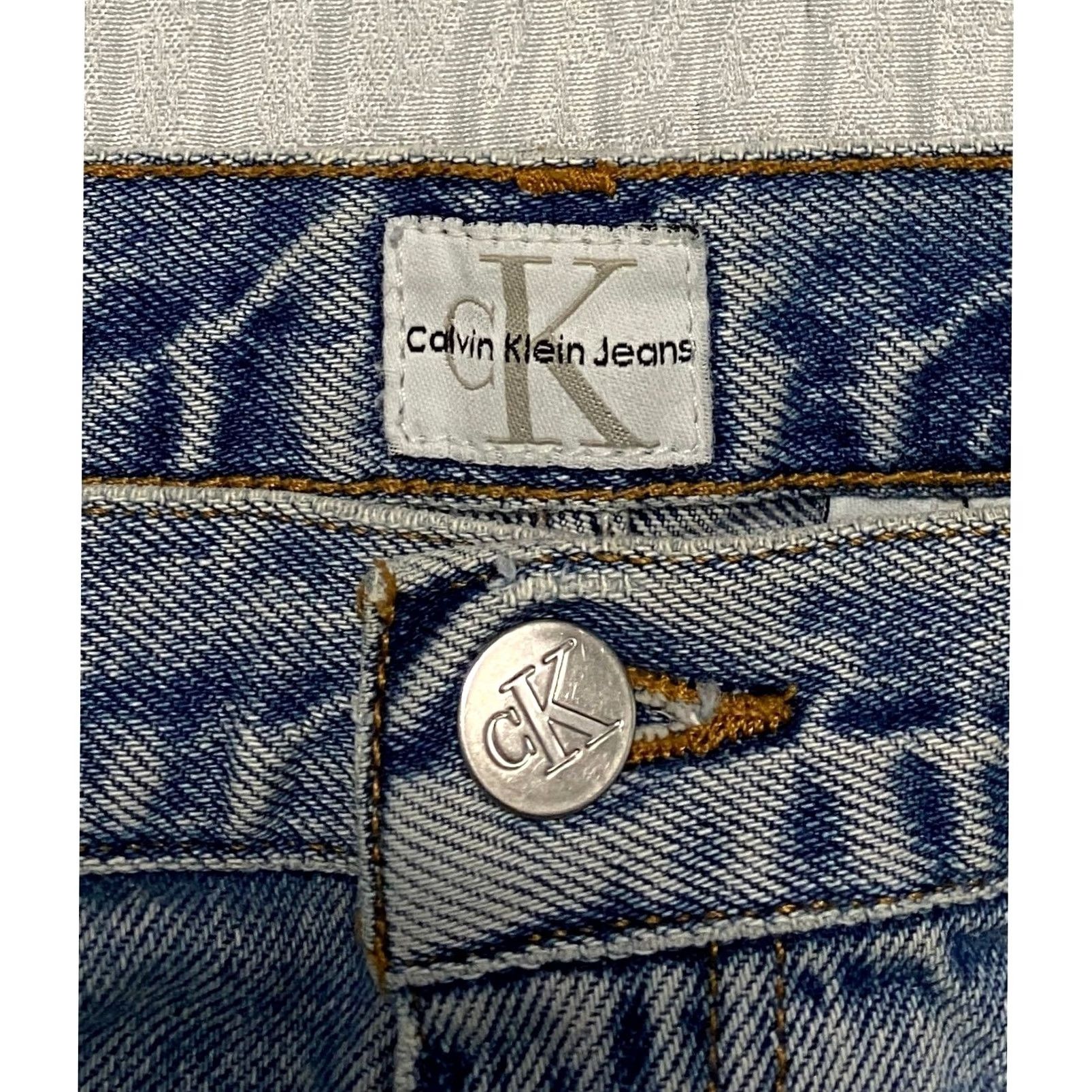 Calvin Klein VINTAGE Calvin Klein Jeans High Rise Double Stone Wash 13/14 Blue Denim 32in Inseam Womens Size 30" / US 8 / IT 44 - 6 Thumbnail