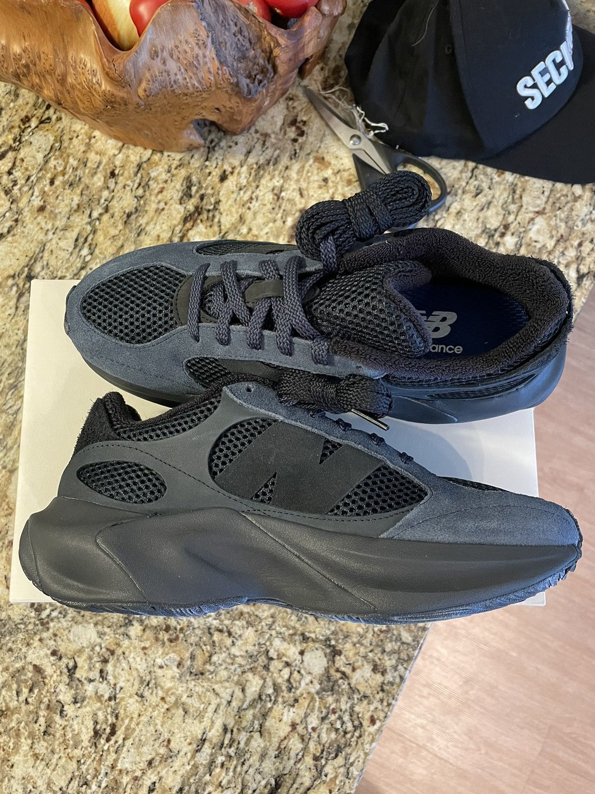 image of Auralee Wrpd Runner Phantom Shoes in Blue, Men's (Size 8)