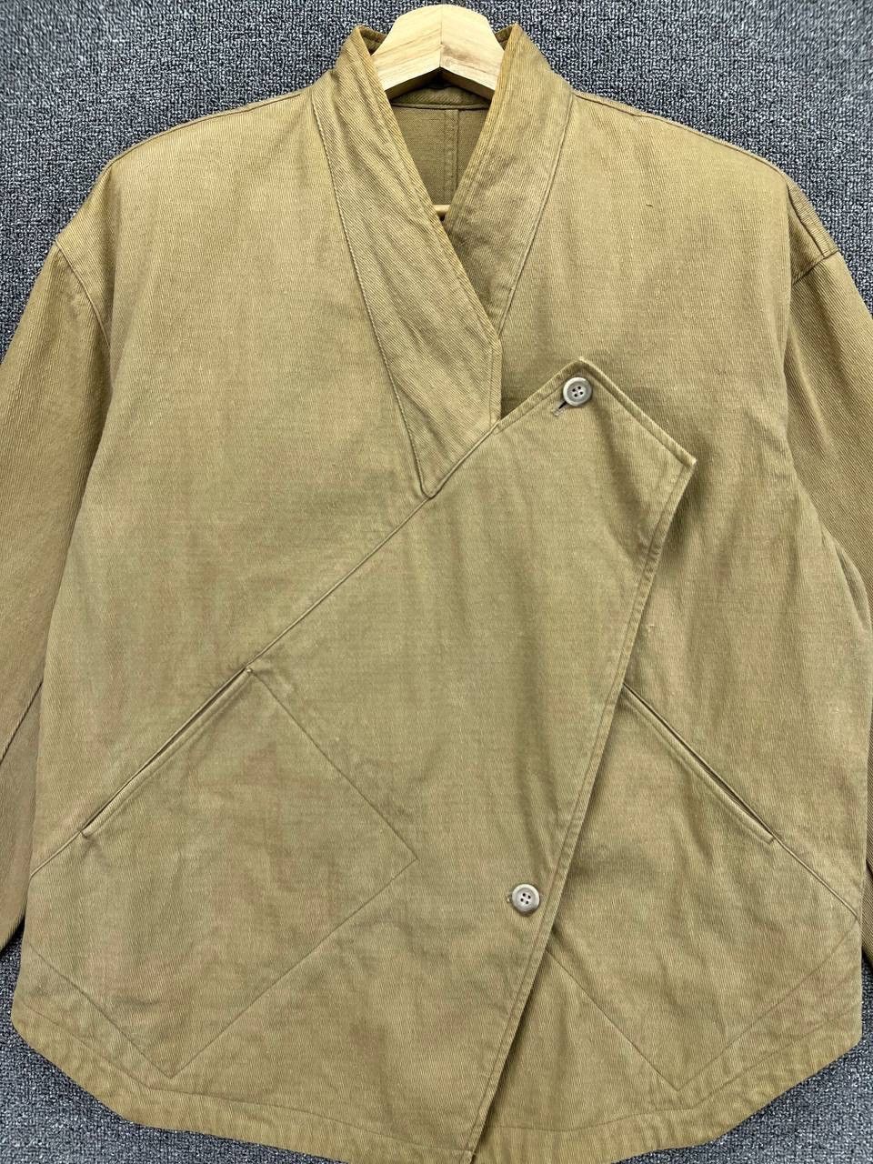 Issey Miyake Vintage 80s Issey Miyake Brown Cardigan Jacket Size US L / EU 52-54 / 3 - 5 Thumbnail