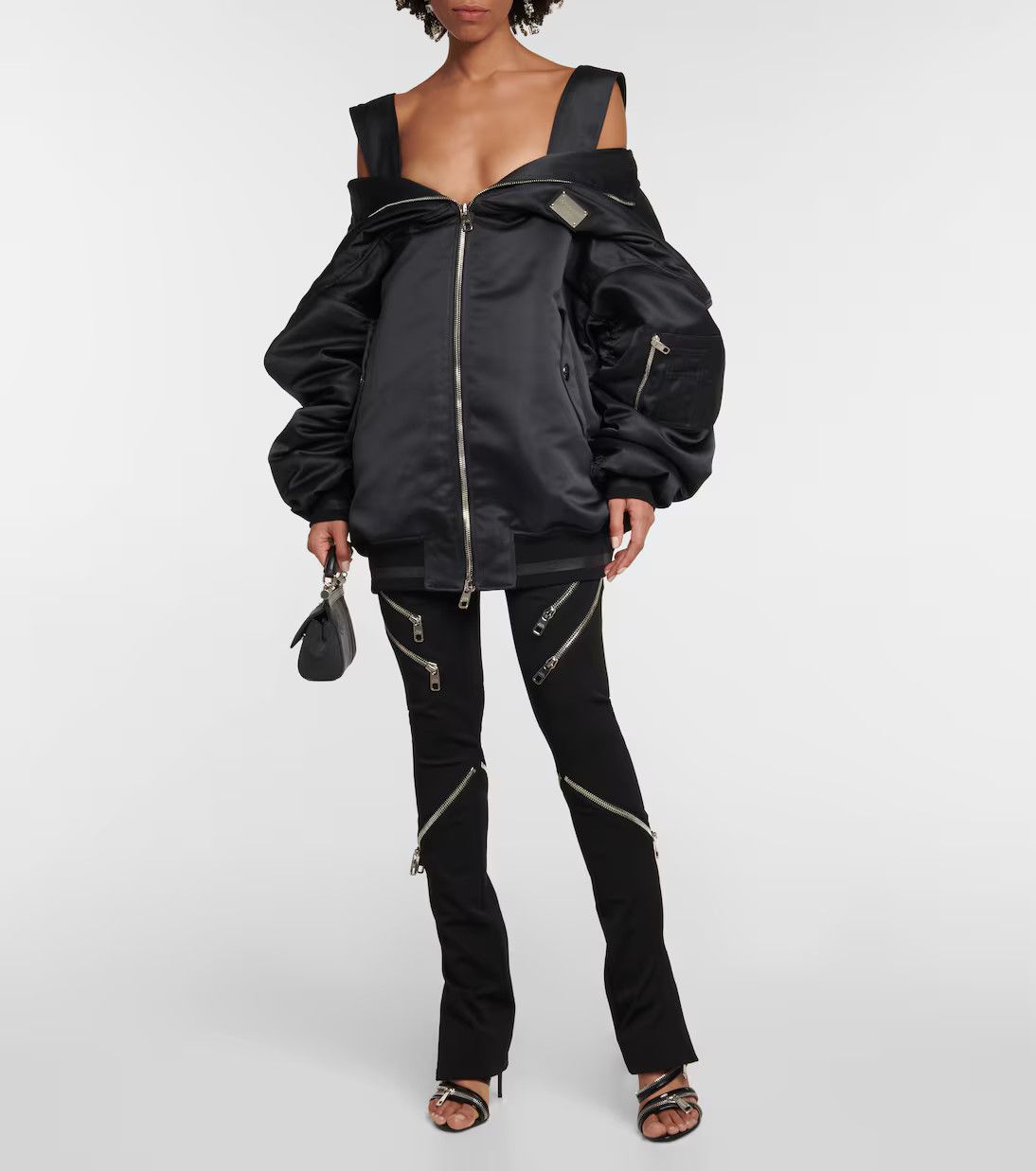 Dolce & Gabbana o1y0825 Crewneck Coat in Black Size M / US 6-8 / IT 42-44 - 2 Thumbnail