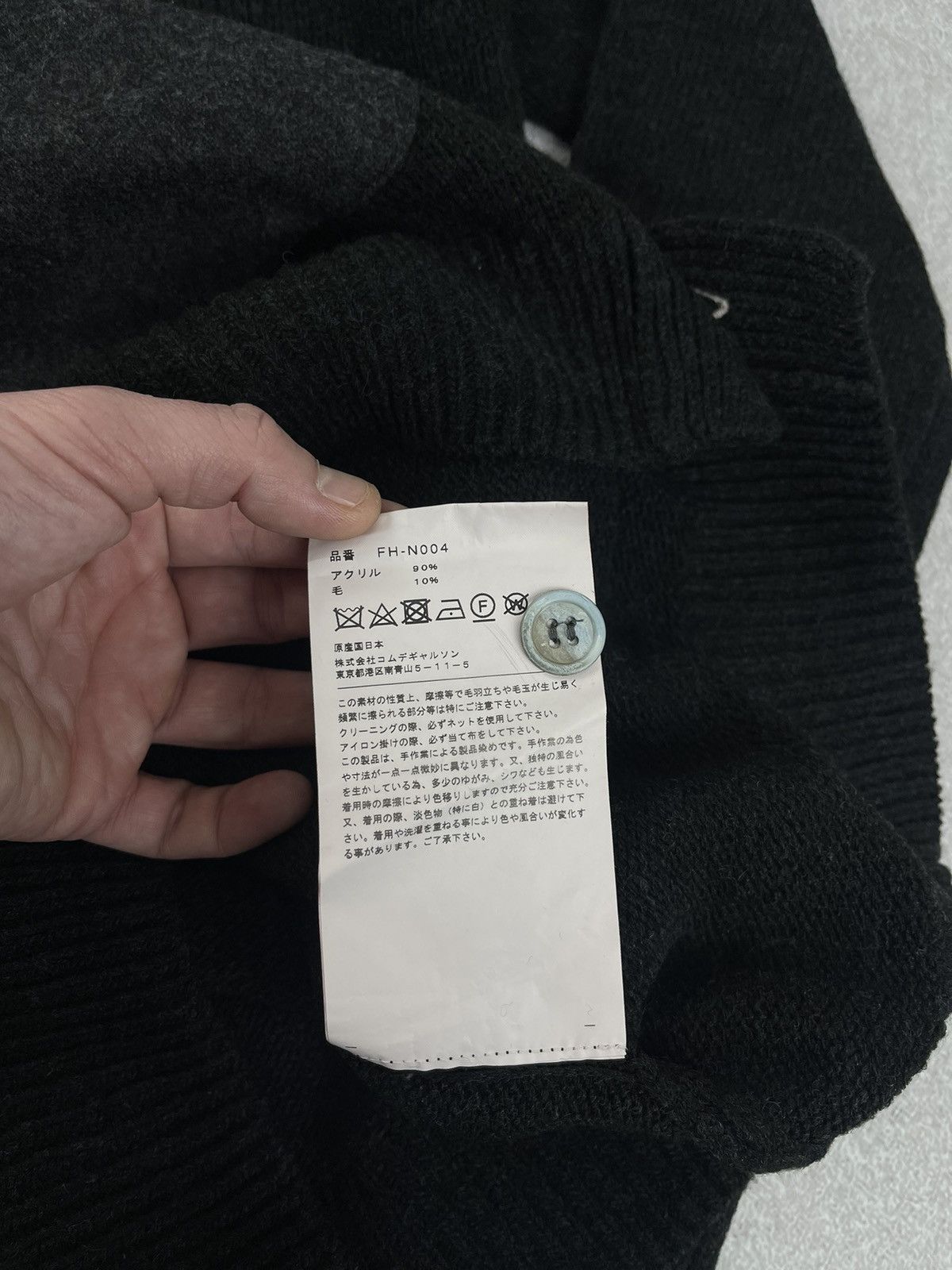 Comme des Garcons × Comme des Garcons SHIRT × Japanese Brand Comme des Garcons Shirt Wool Knit Cardigan Size L Size US L / EU 52-54 / 3 - 8 Thumbnail