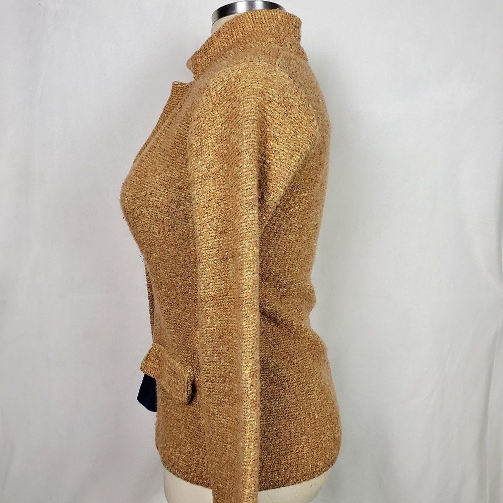 Vintage Vintage Boucle Sweater Blazer Farina Wool M Orange Knit Size M / US 6-8 / IT 42-44 - 6 Thumbnail