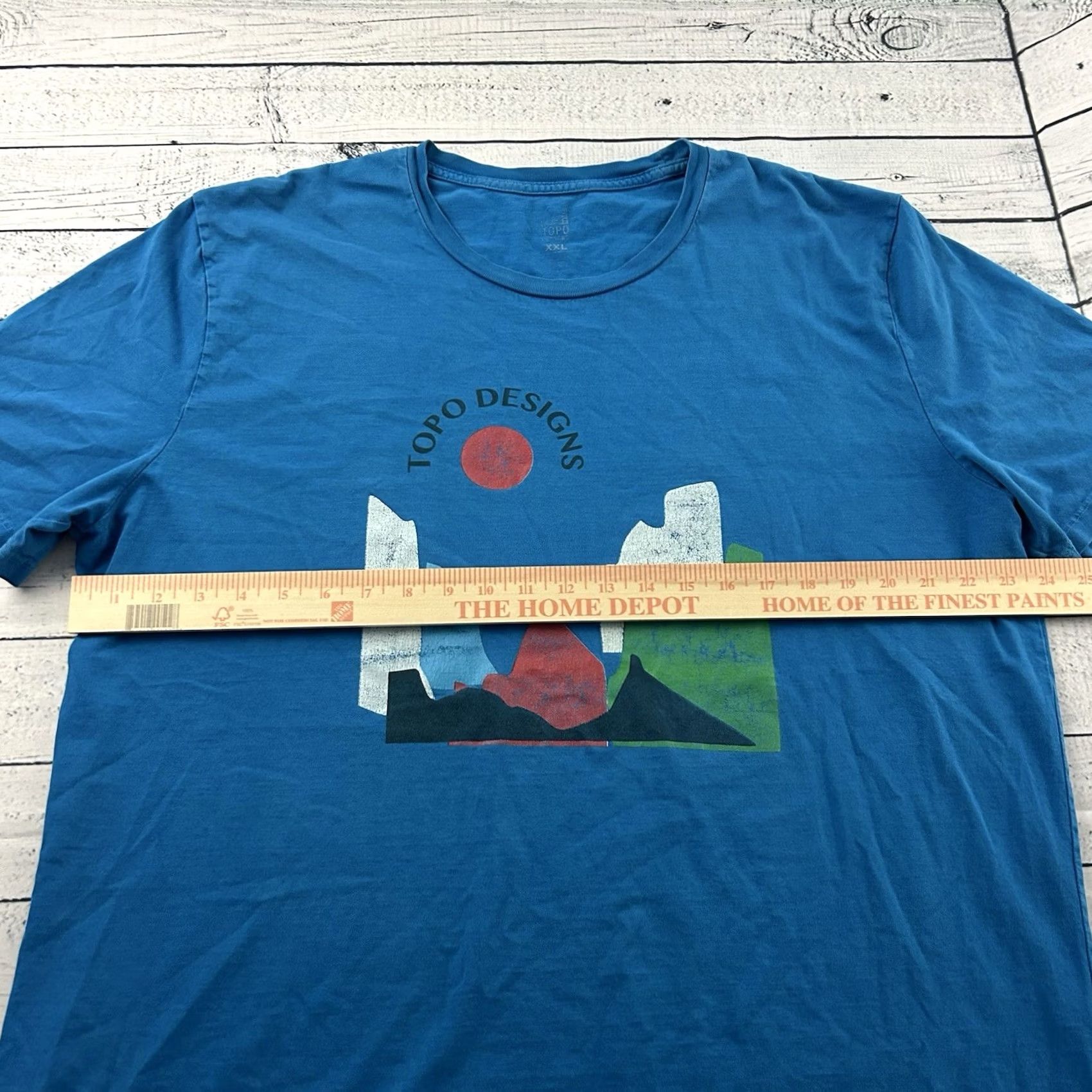 Topo Designs Topo Designs Short Sleeve T-Shirt Men XXL Blue Size US XXL / EU 58 / 5 - 6 Thumbnail