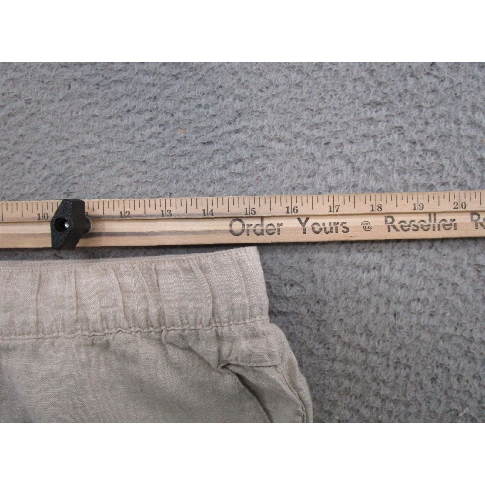 Cynthia Rowley Cynthia Rowley Pants Wide Leg Elastic Waist Linen Beige 100% Linen Size L Beach Womens Fashion Spring Summer Fall Wide-Leg Jeans? Size 36" / US 14 / IT 50 - 6 Thumbnail