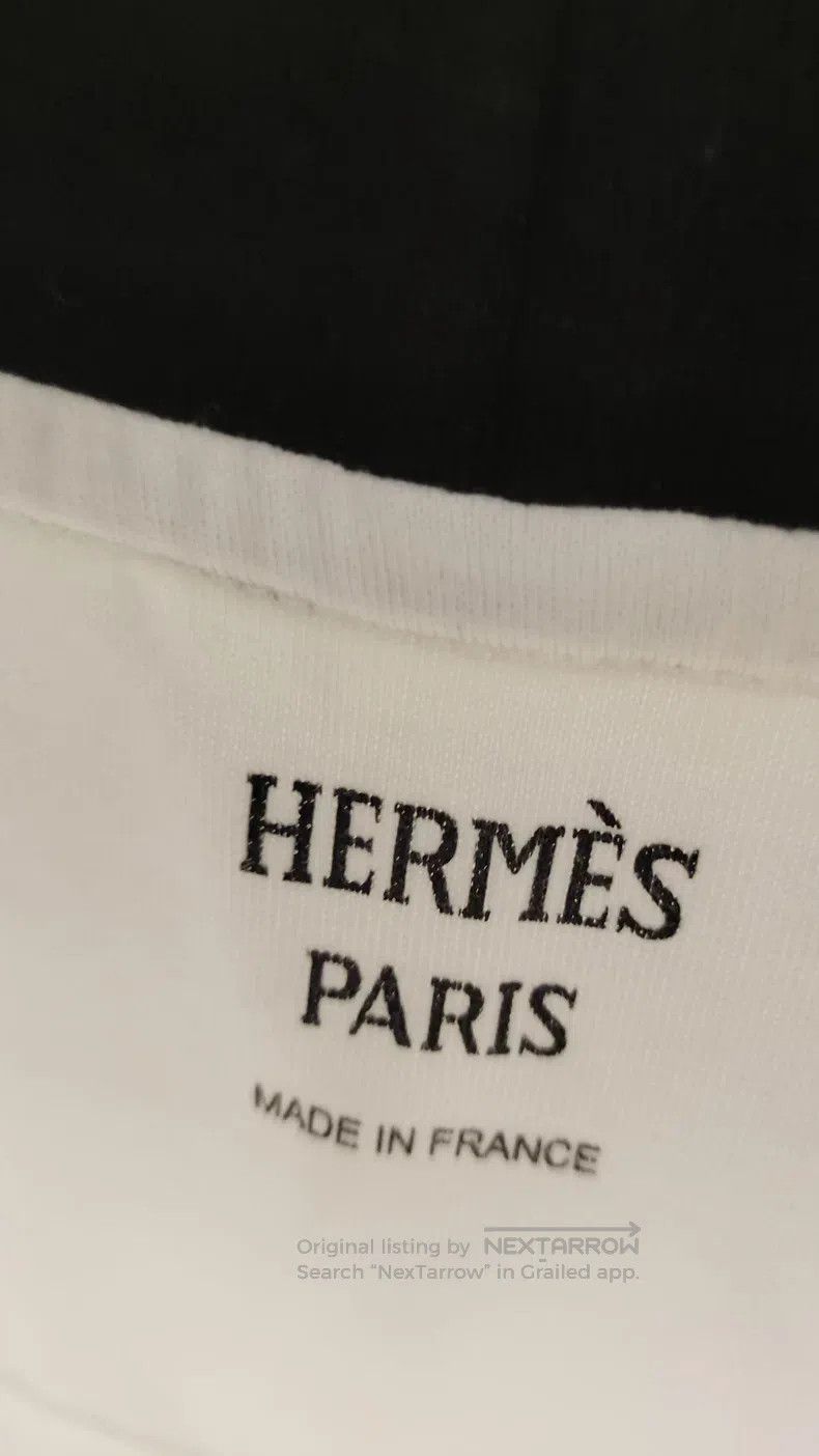 Hermes Hermes Pig Nose Chain Decorated Short Sleeve T-Shirt Size XS / US 0-2 / IT 36-38 - 5 Thumbnail