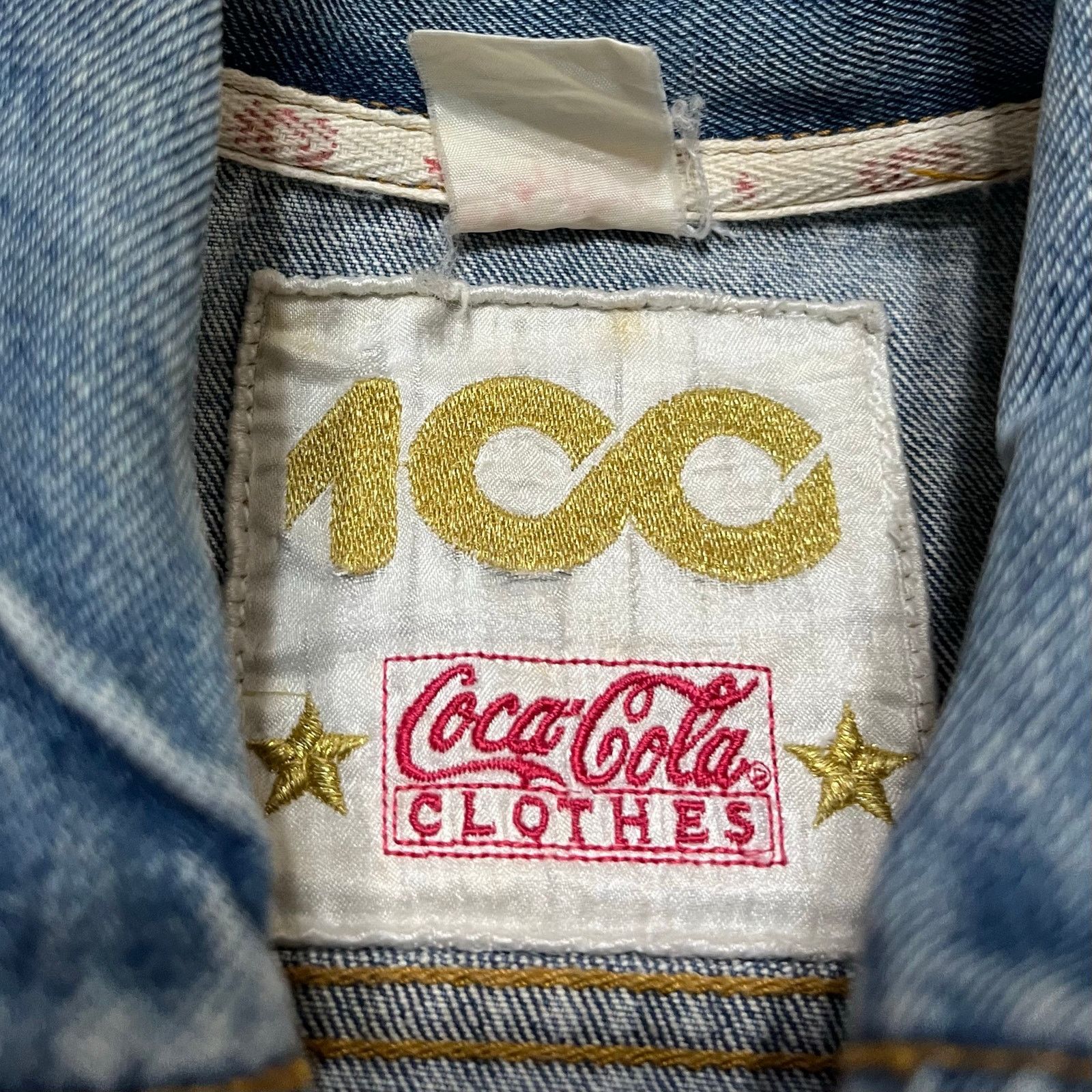 Coca Cola Vintage 90s Coca-Cola 100th Anniversary Denim Trucker Jacket Size US L / EU 52-54 / 3 - 4 Thumbnail