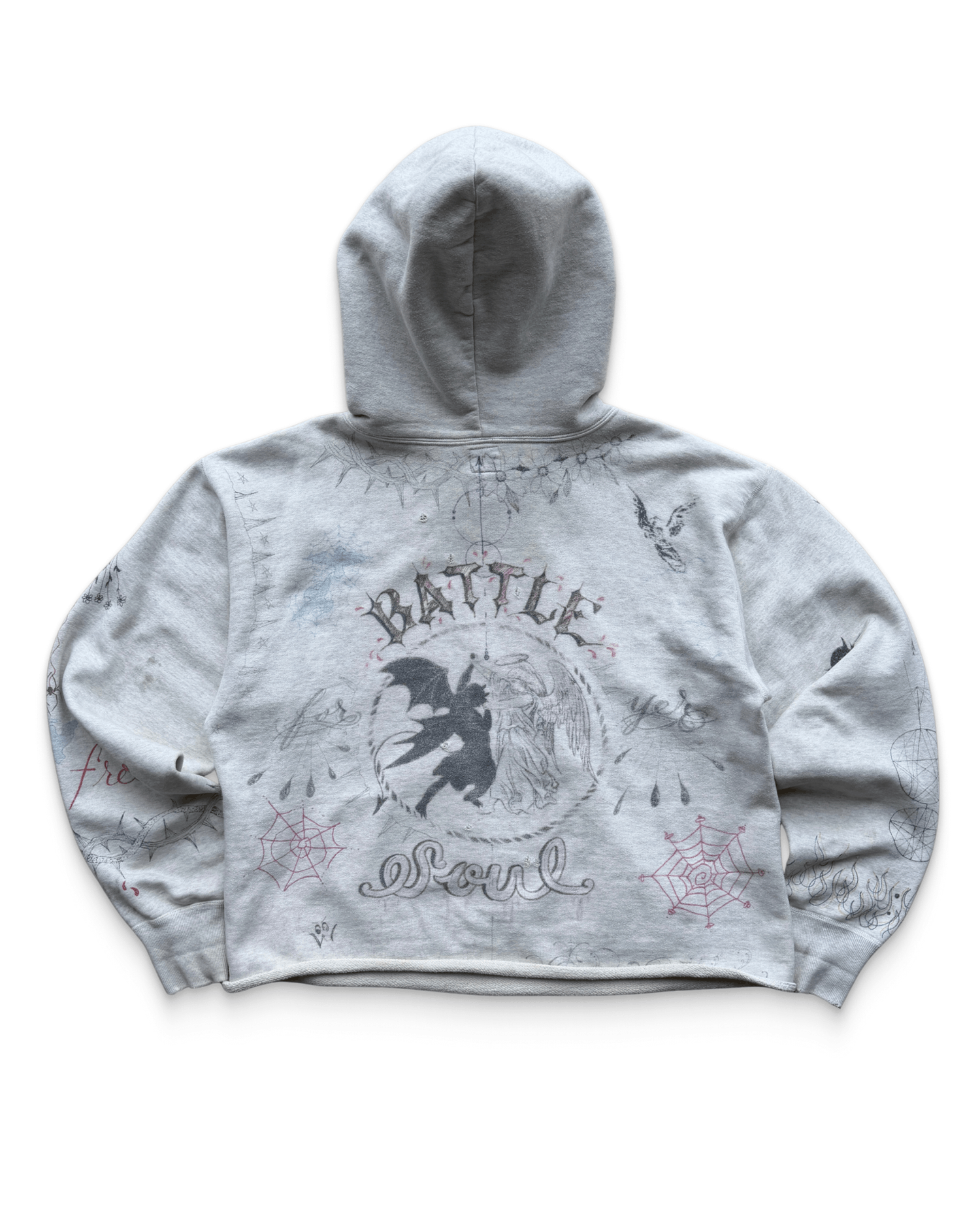 Saint Michael Saint Mxxxxx Dr. Woo Graffiti Hoodie Size US L / EU 52-54 / 3 - 3 Thumbnail