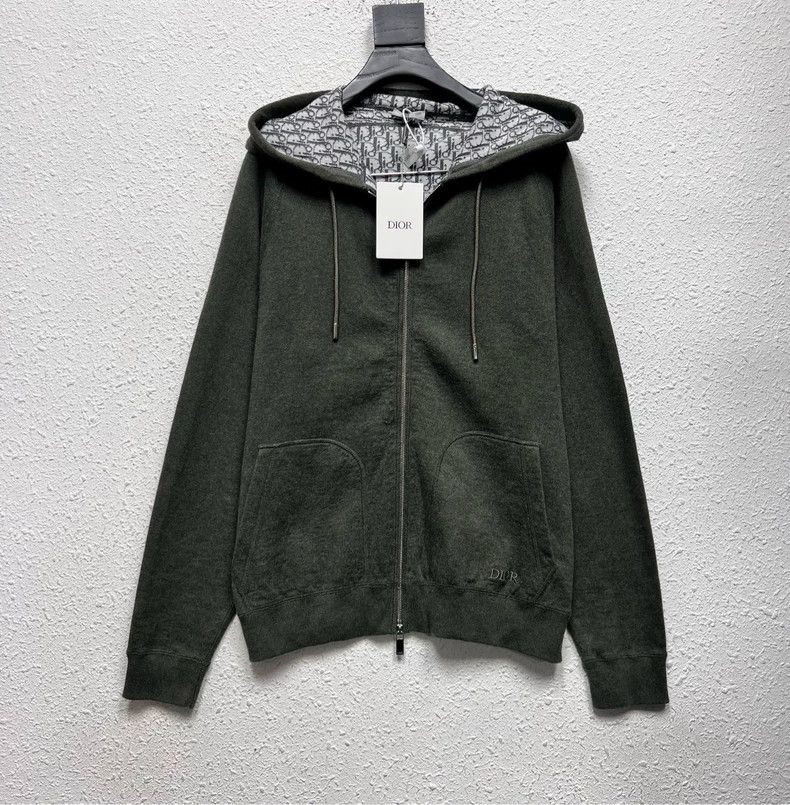 Dior Dior Lining Oblique old flower wool blended cardigan zippe Size US XS / EU 42 / 0 - 1 Thumbnail
