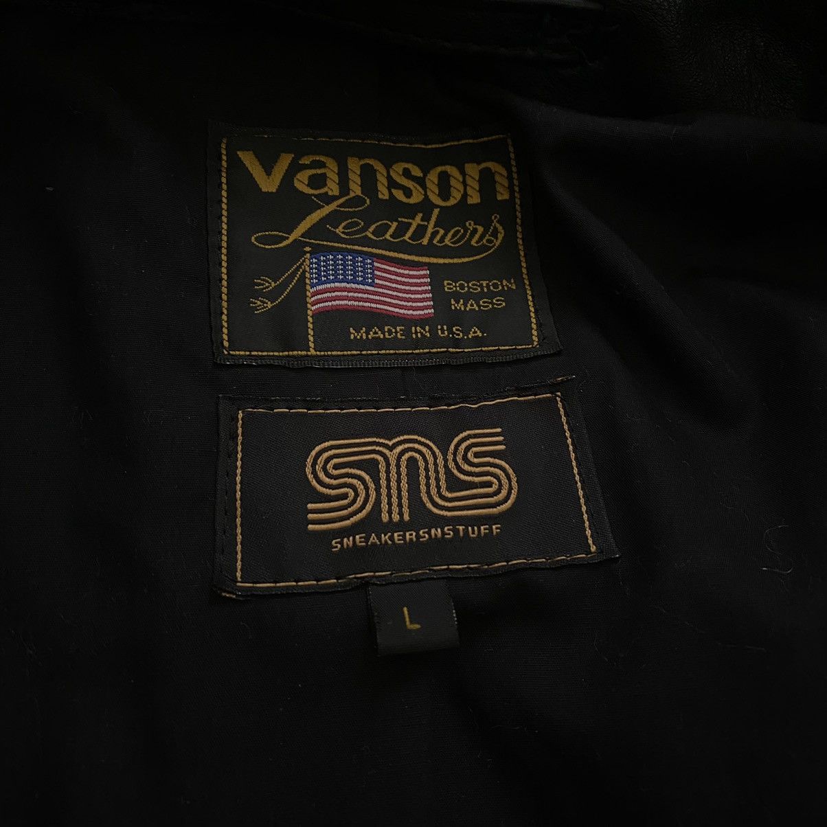 Sneakersnstuff SNS LA Vanson Leather Jacket Size US L / EU 52-54 / 3 - 3 Thumbnail