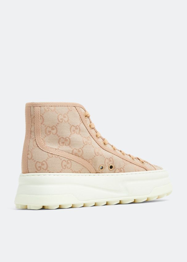 Gucci o1s1wg110425 Women's GG Sneakers in Beige Size US 10.5 / IT 40.5 - 3 Thumbnail