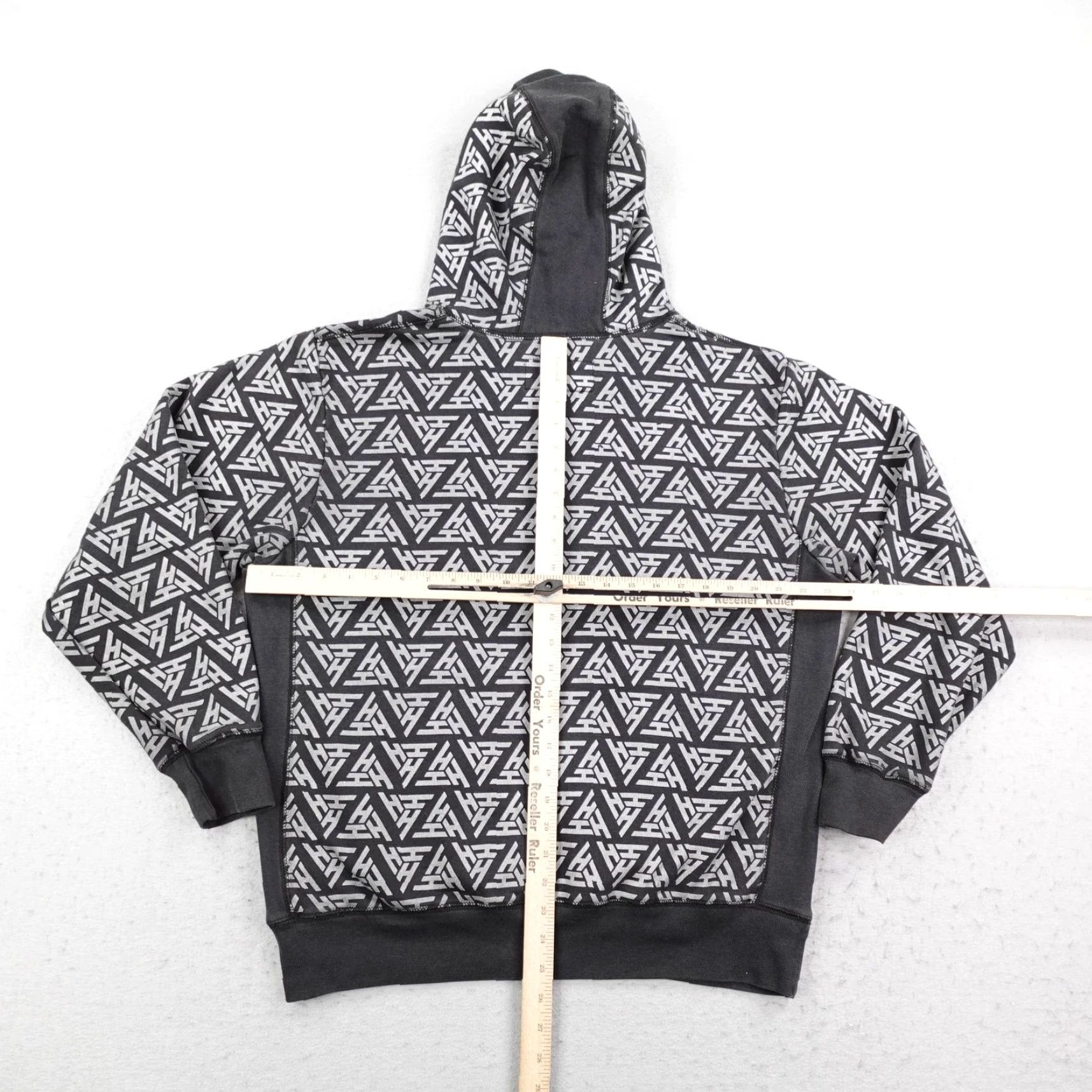 Hypland VINTAGE Hypland Hoodie Mens L Gray Black All Over Print AOP Hypebeast Sweatshirt Size US L / EU 52-54 / 3 - 5 Thumbnail