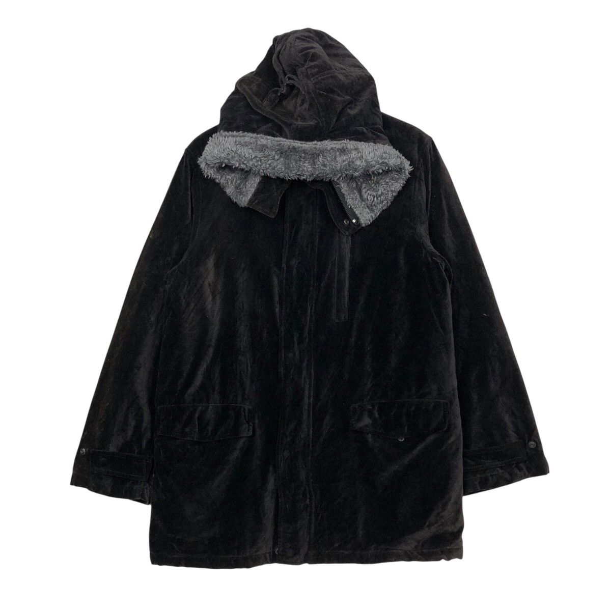 Japanese Brand BEAMS Shaggy Fleece Hood Parka — Soft-Touch Velvet Shell Size US M / EU 48-50 / 2 - 2 Thumbnail