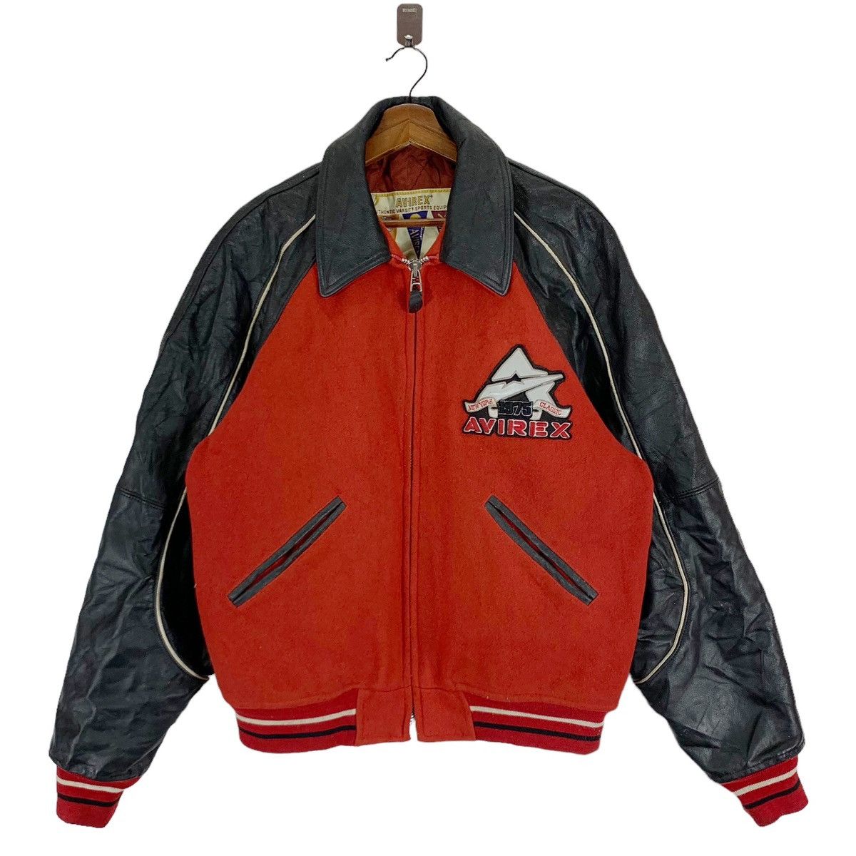 Avirex VINTAGE AVIREX USA VARSITY LEATHER JACKET Size US L / EU 52-54 / 3 - 3 Thumbnail