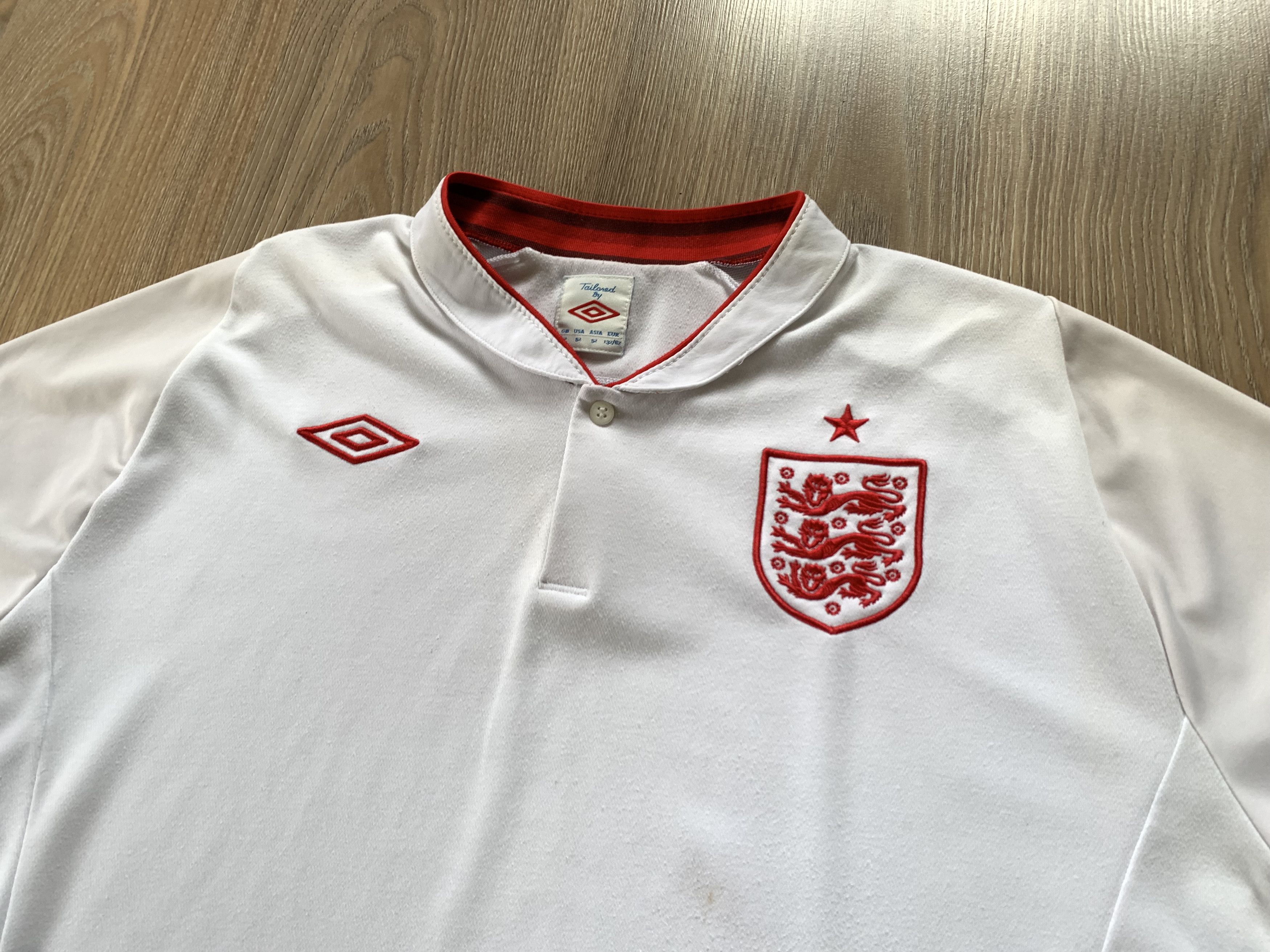 Umbro × Vintage Umbro England Training Polo Jersey T Shirt Size US L / EU 52-54 / 3 - 4 Thumbnail